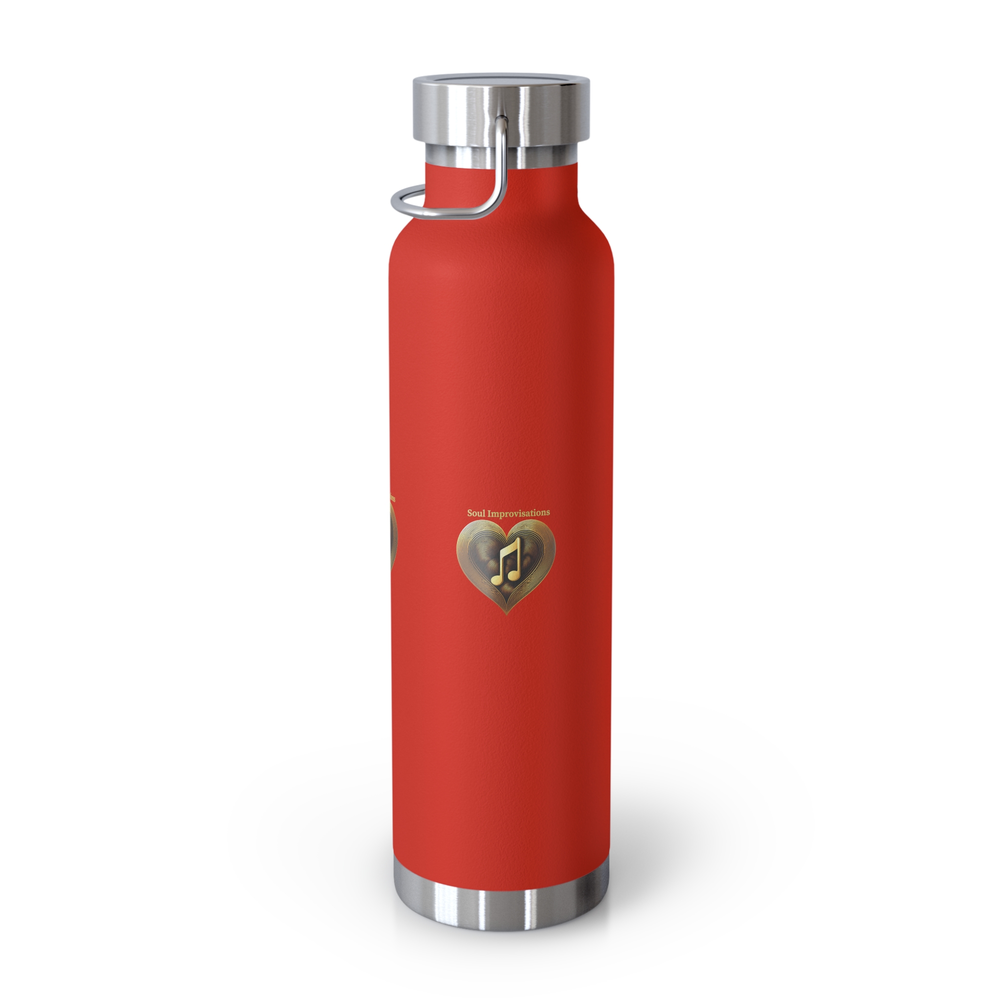 Gold Musical Heart Copper Vacuum Insulated Water Bottle - Image 4