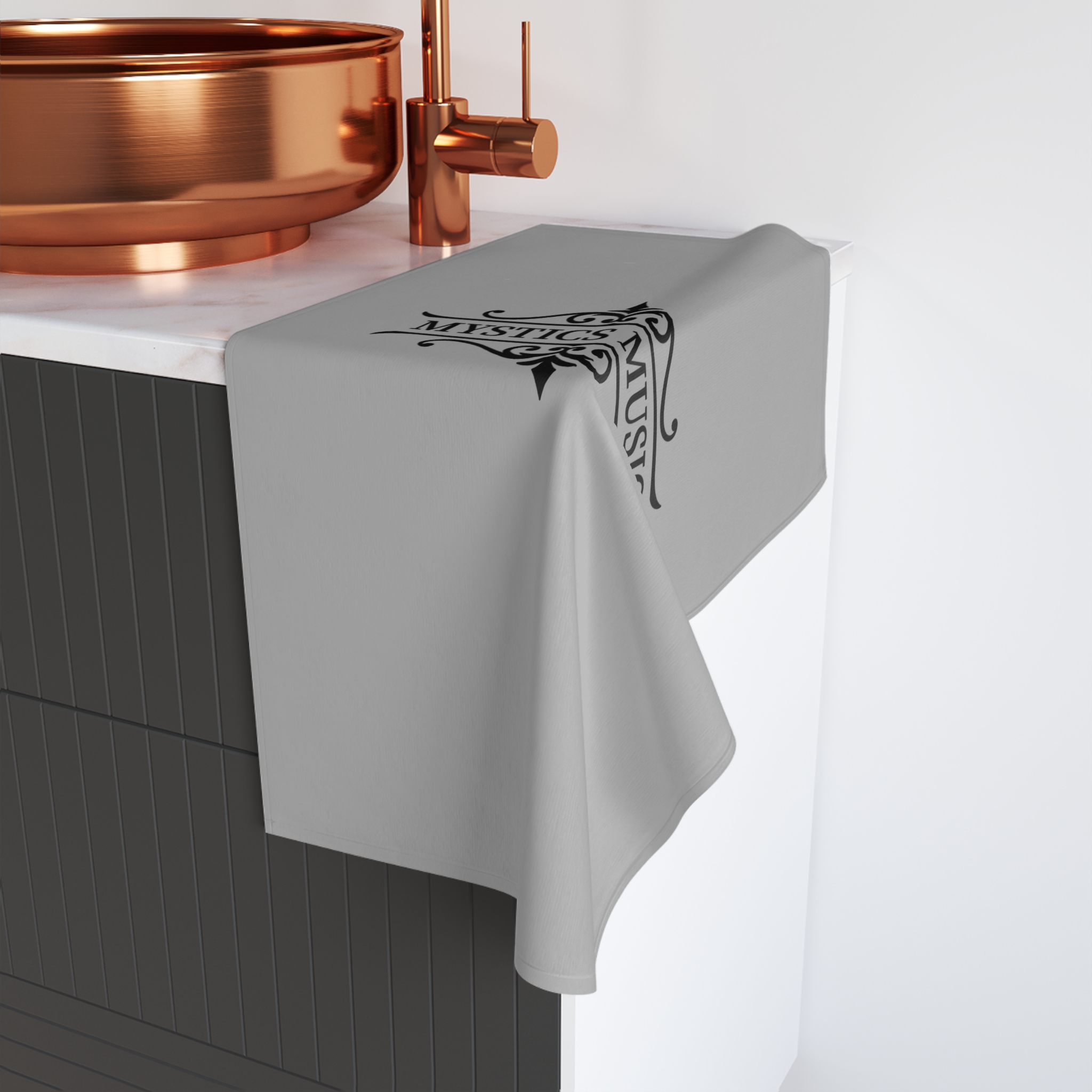 Mystics Music Hand Towel - Grey - Image 4