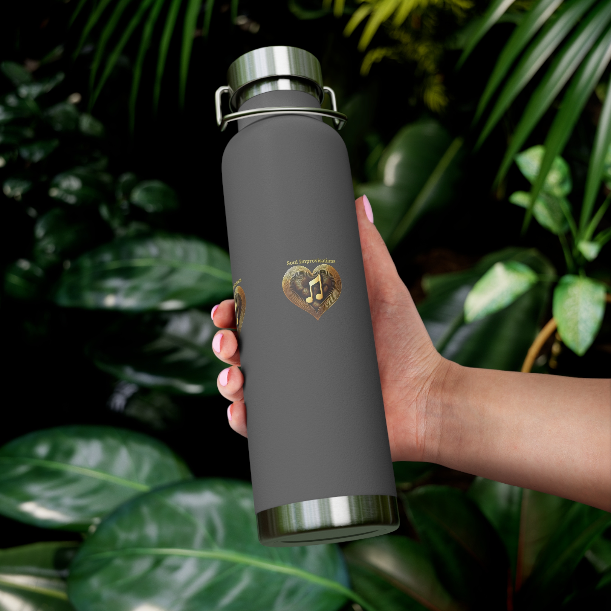 Gold Musical Heart Copper Vacuum Insulated Water Bottle - Image 21