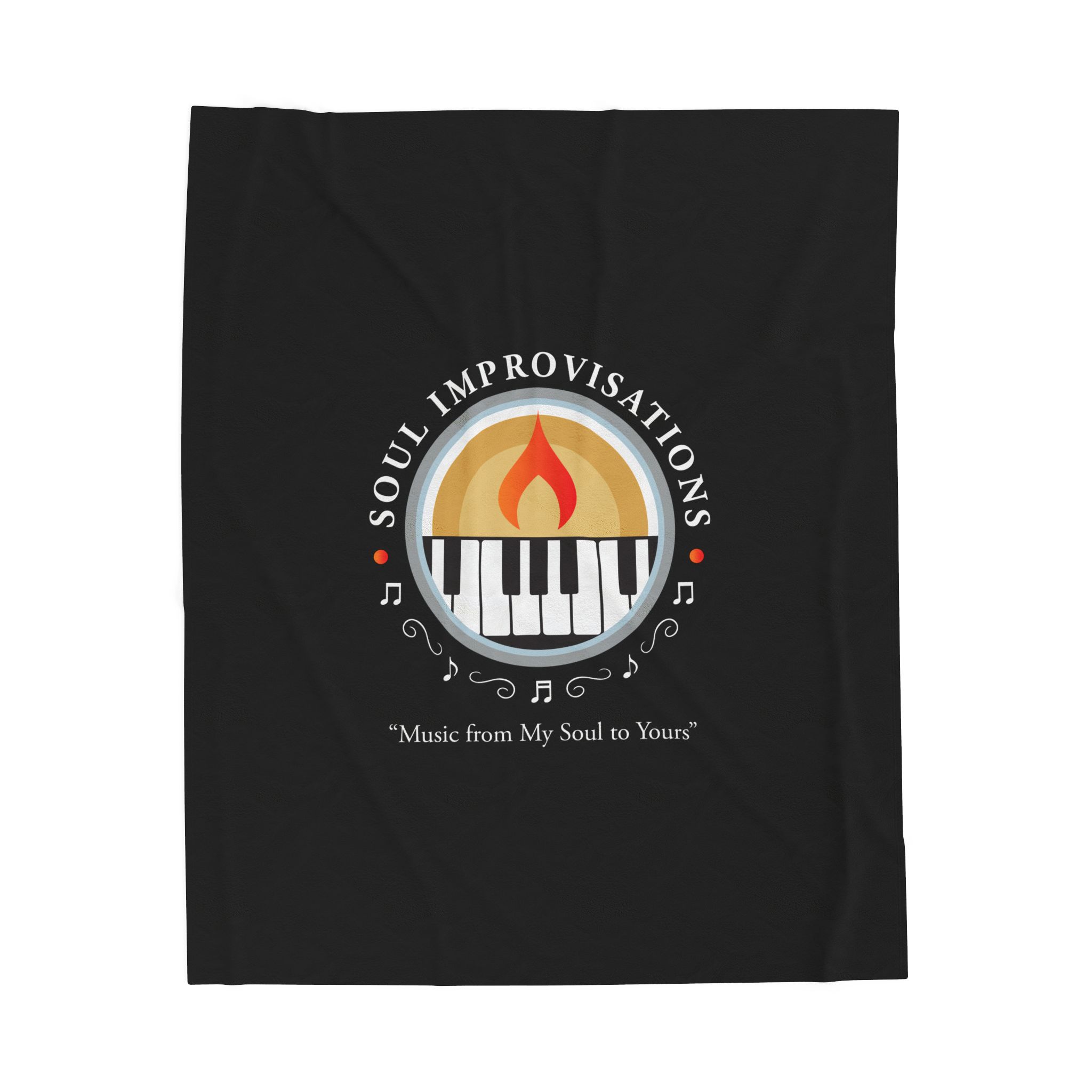 Soul Improvisations Velveteen Plush Blanket - Black - Image 2