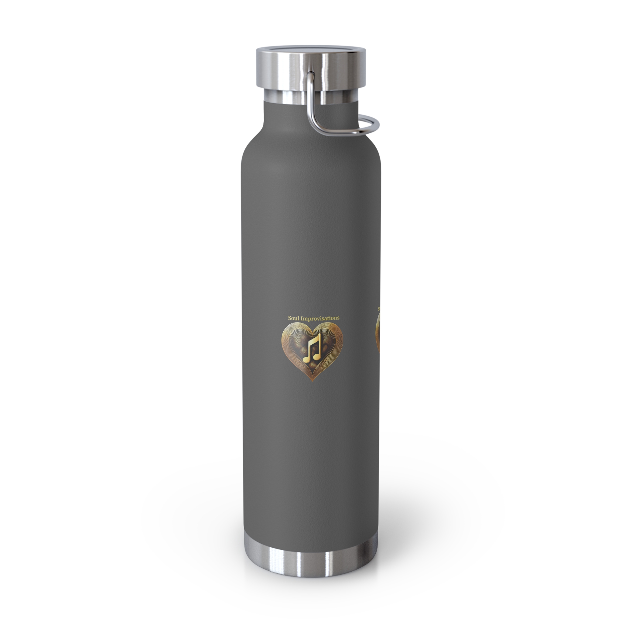 Gold Musical Heart Copper Vacuum Insulated Water Bottle - Image 16