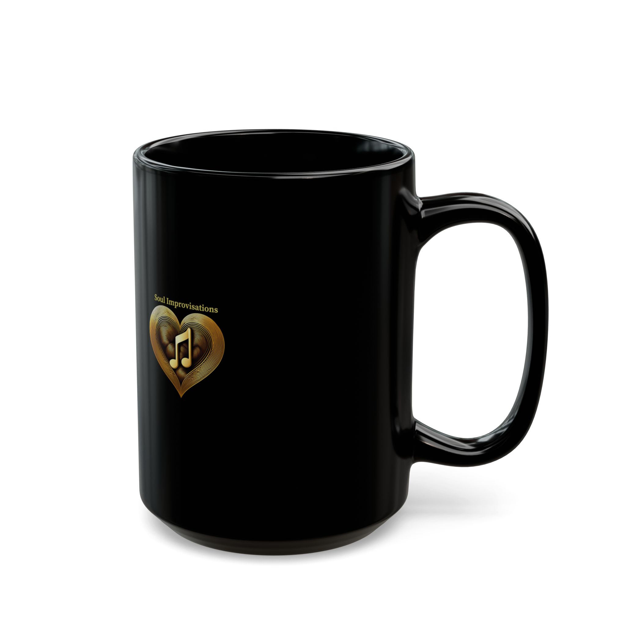Gold Musical Heart Coffee Mug - 11oz and 15oz - Image 6