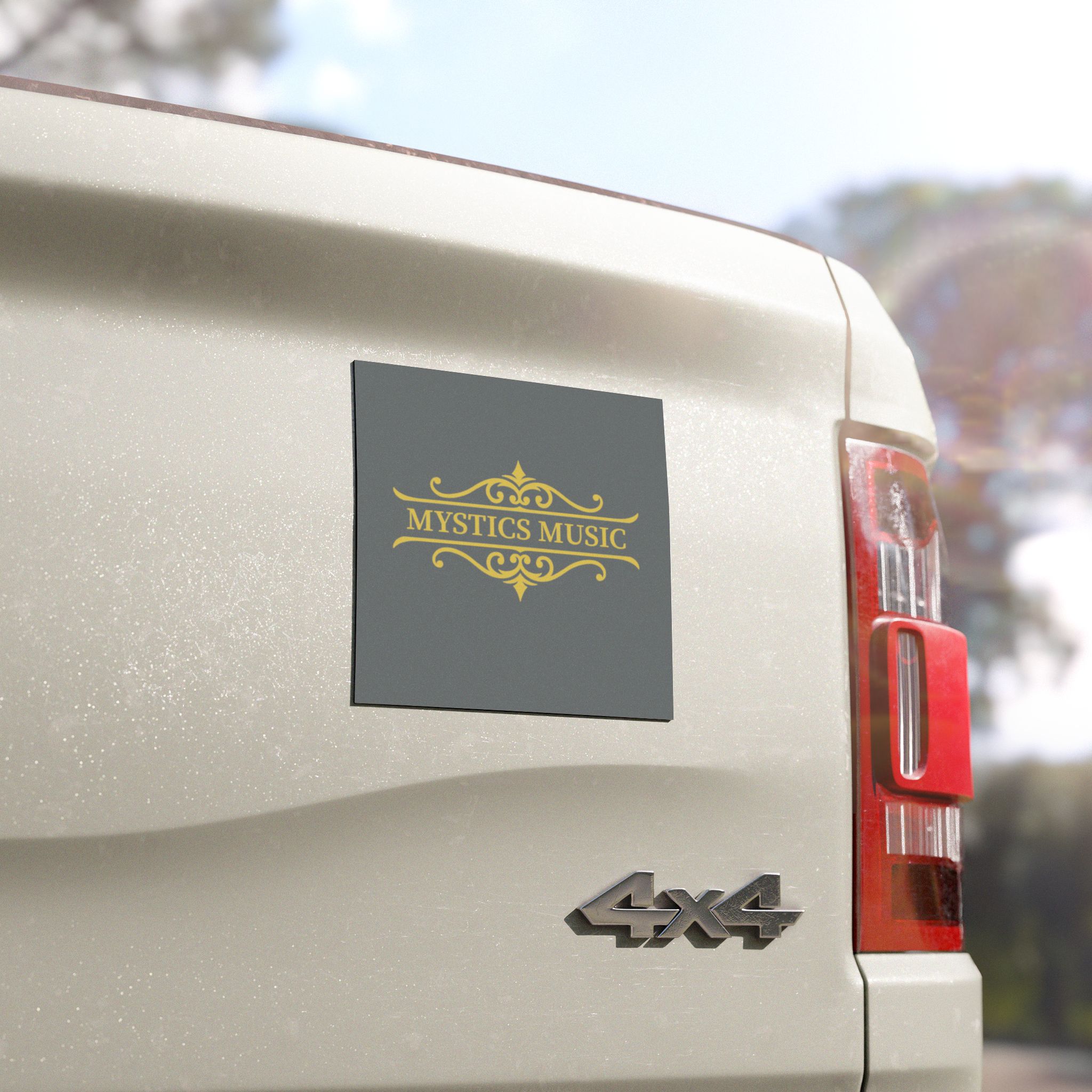 Mystics Music Car Magnet - Grey - Image 4