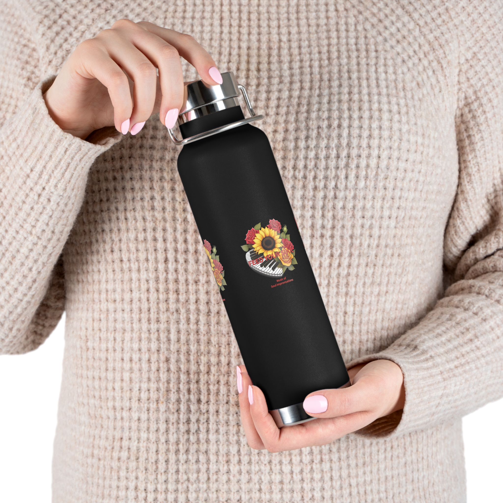 Feed Your Soul Copper Vacuum Insulated Water Bottle - Image 7