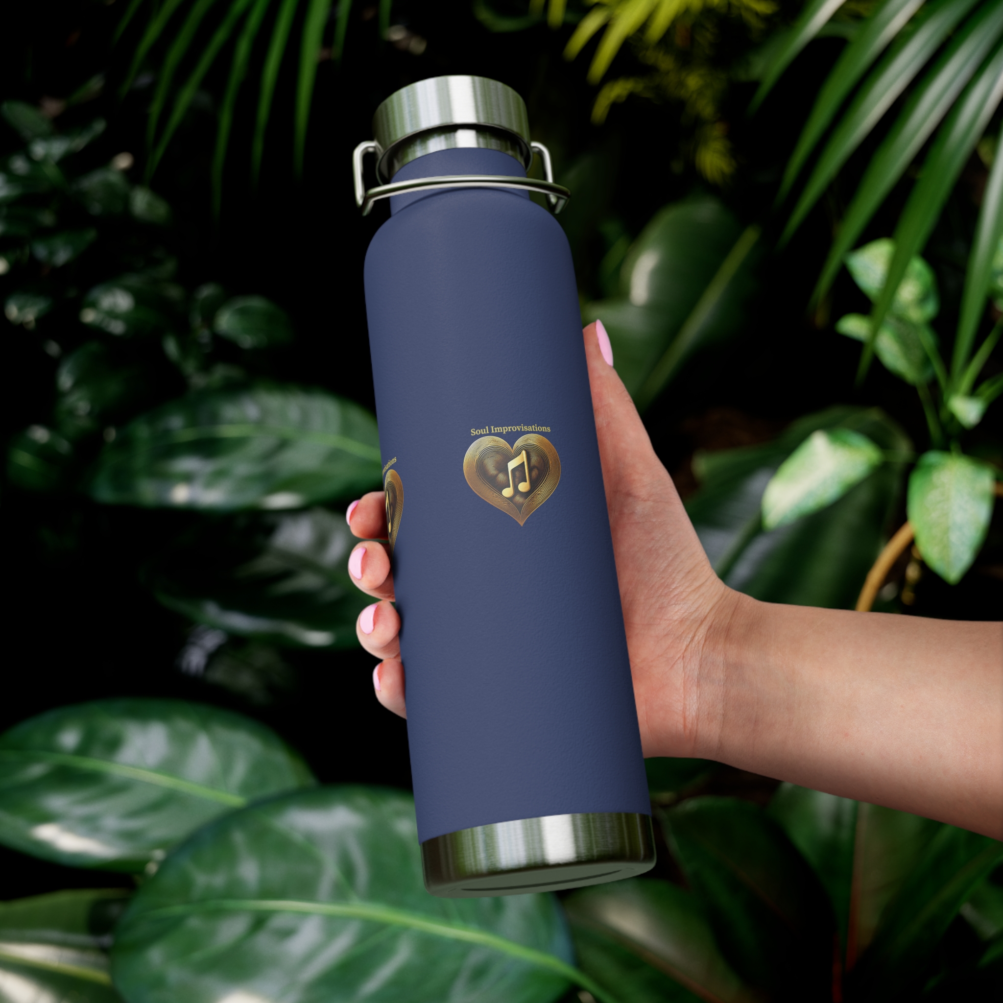 Gold Musical Heart Copper Vacuum Insulated Water Bottle - Image 28