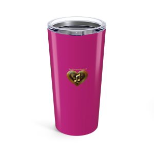 Gold Musical Heart 20oz Tumbler - Pink