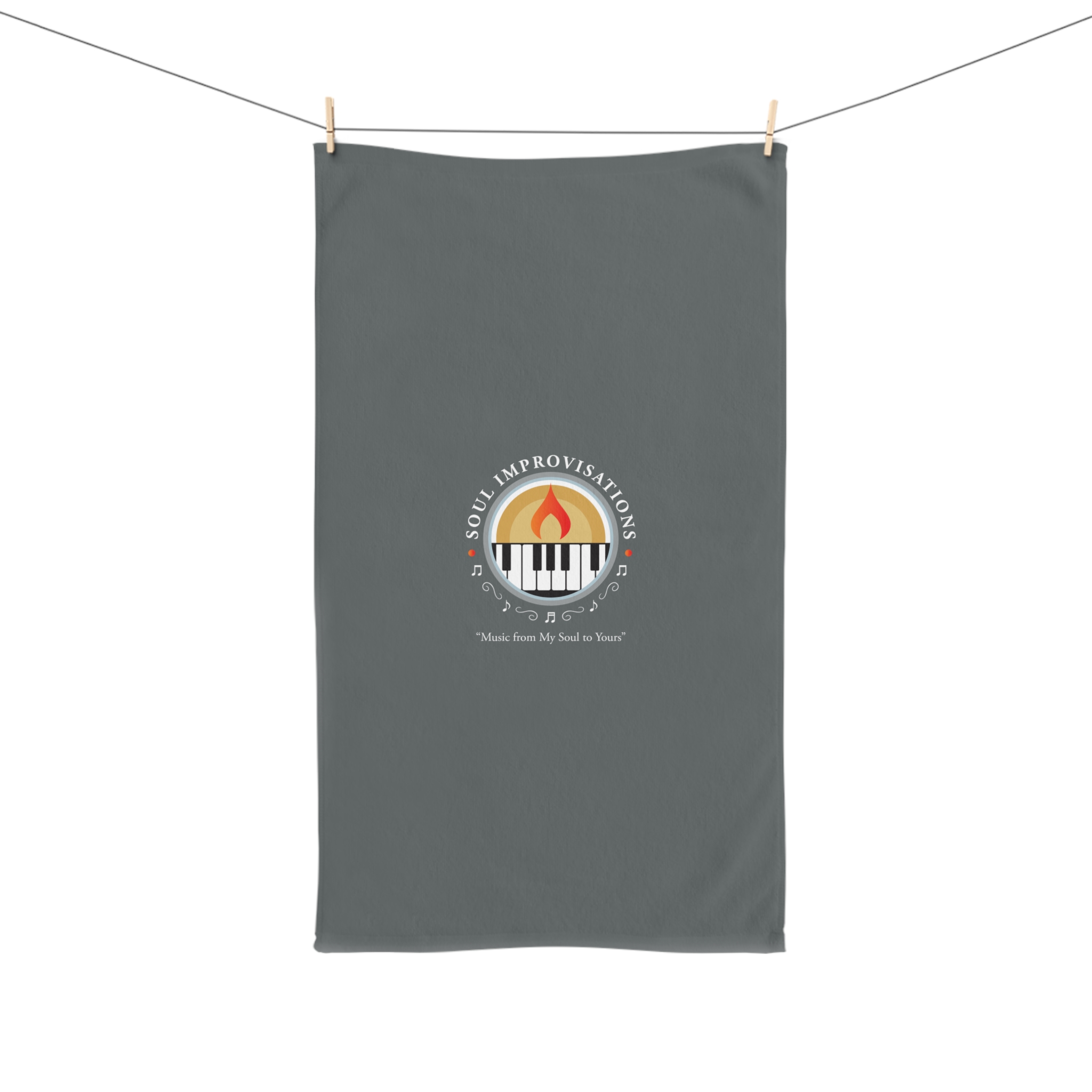 Soul Improvisations Hand Towel - Grey - Image 3