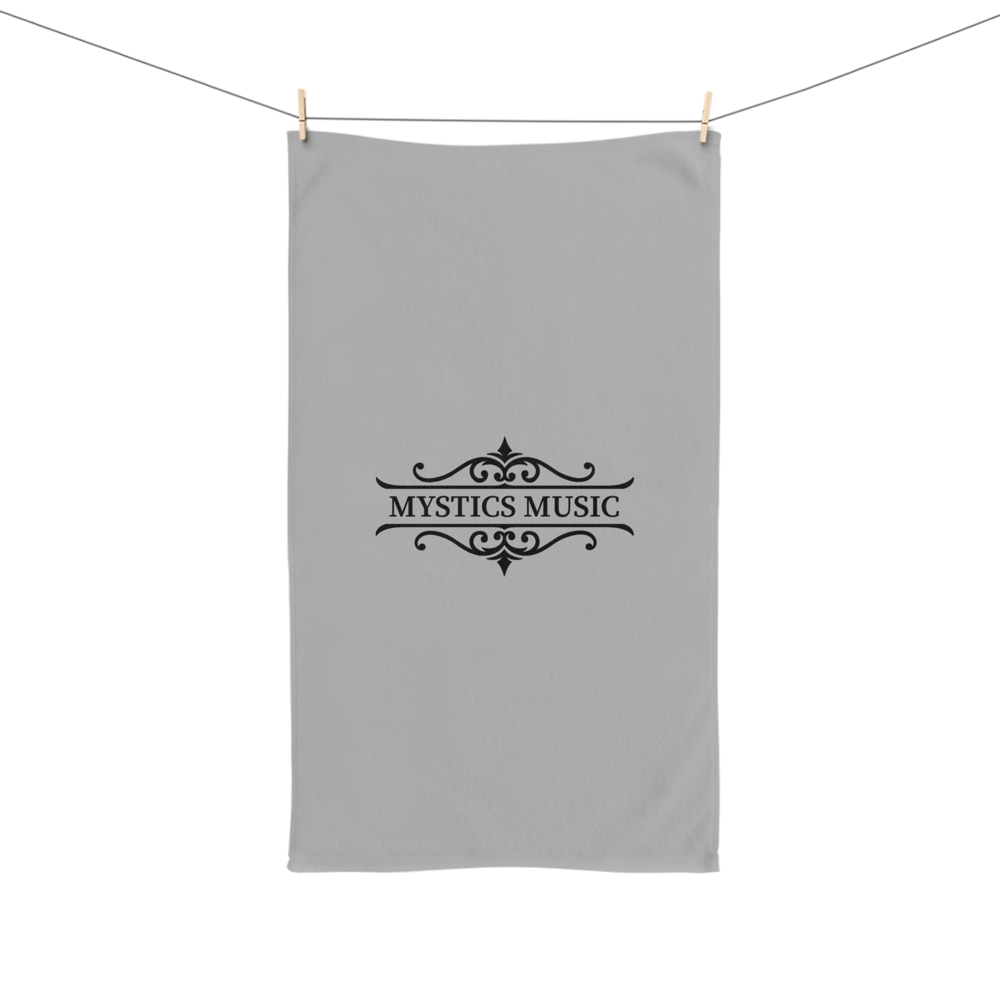 Mystics Music Hand Towel - Grey - Image 3