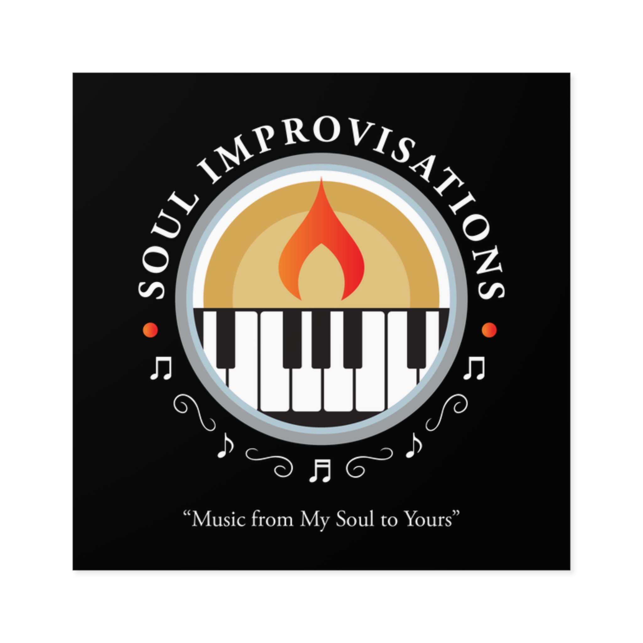Soul Improvisations Square Stickers, Indoor-Outdoor