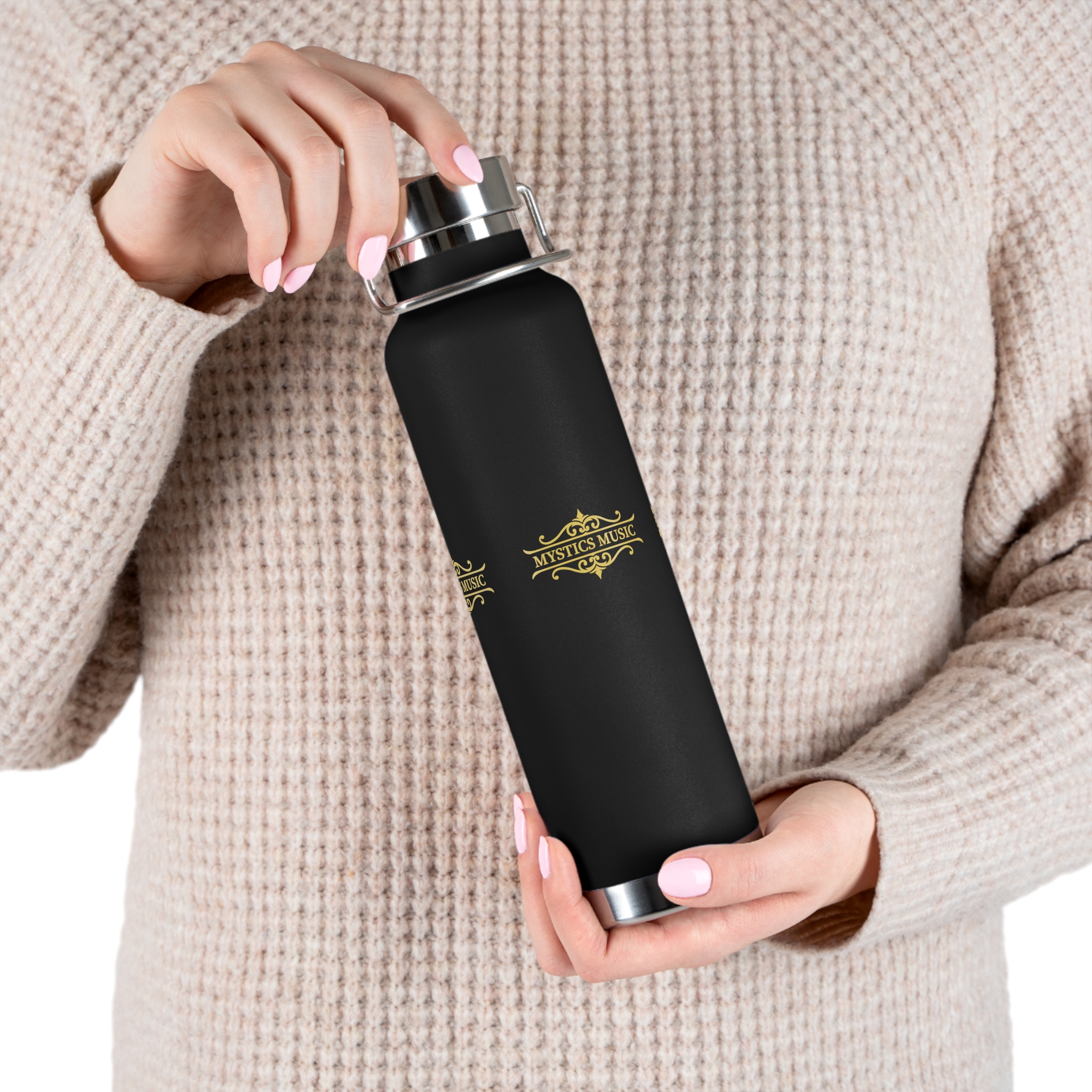 Mystics Music Copper Vacuum Insulated Water Bottle (dark colors) - Image 5