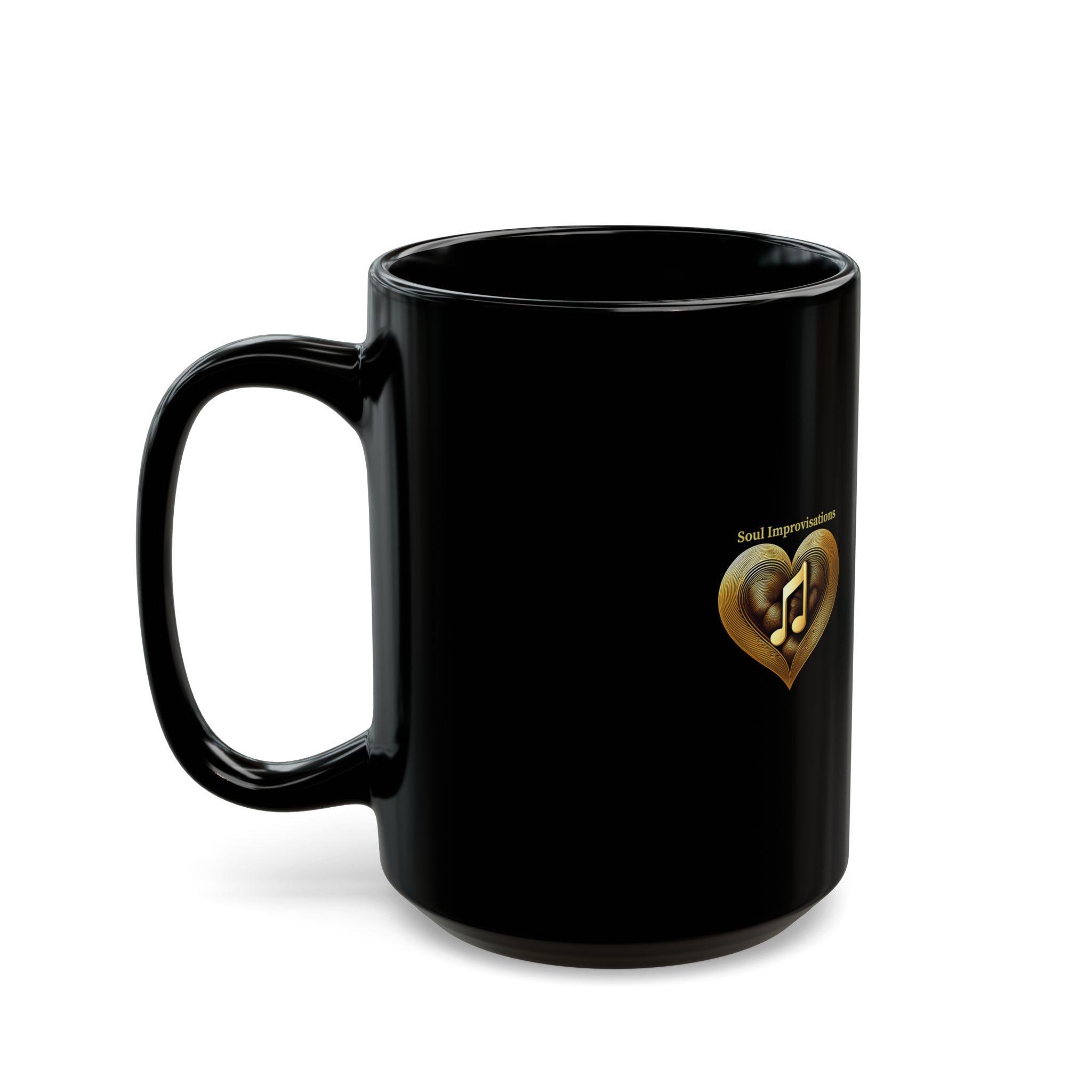 Gold Musical Heart Coffee Mug - 11oz and 15oz - Image 7