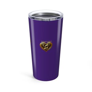 Gold Musical Heart 20oz Tumbler - Purple