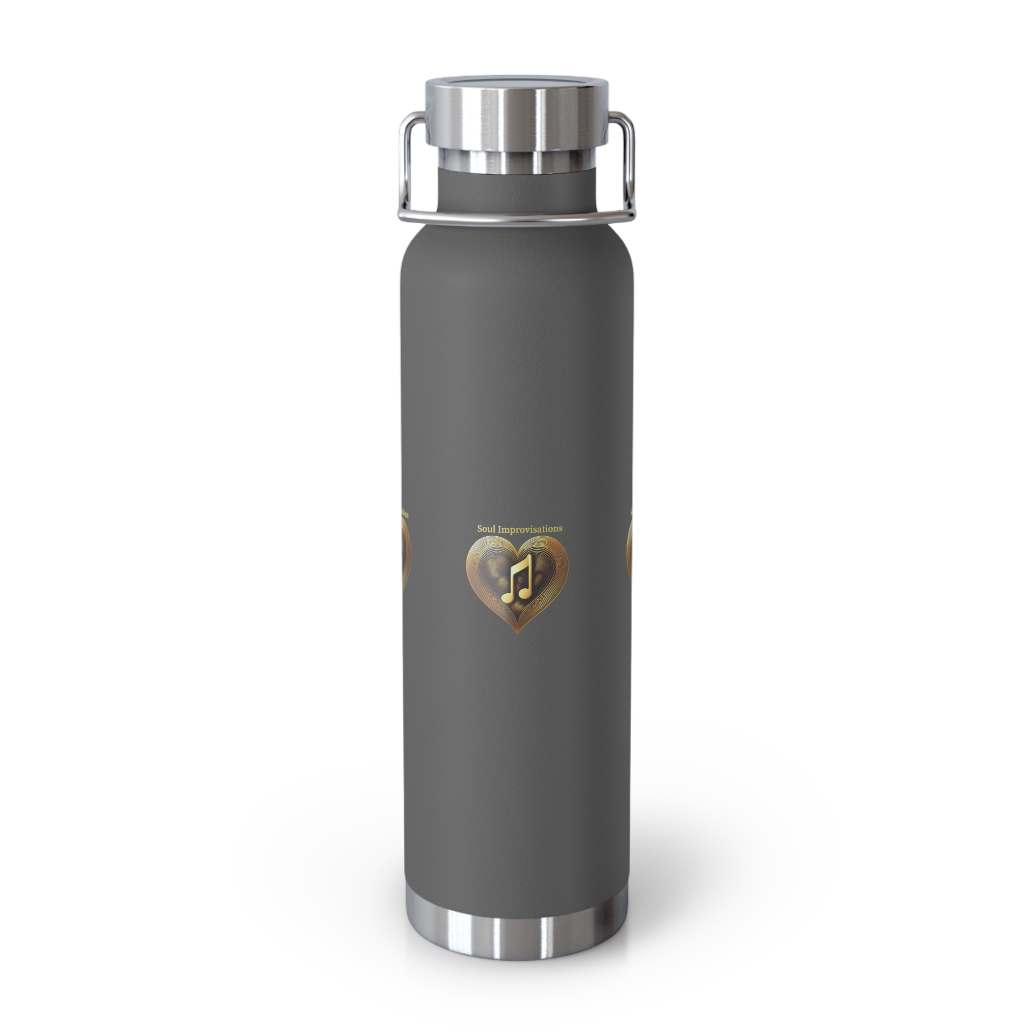Gold Musical Heart Copper Vacuum Insulated Water Bottle - Image 15