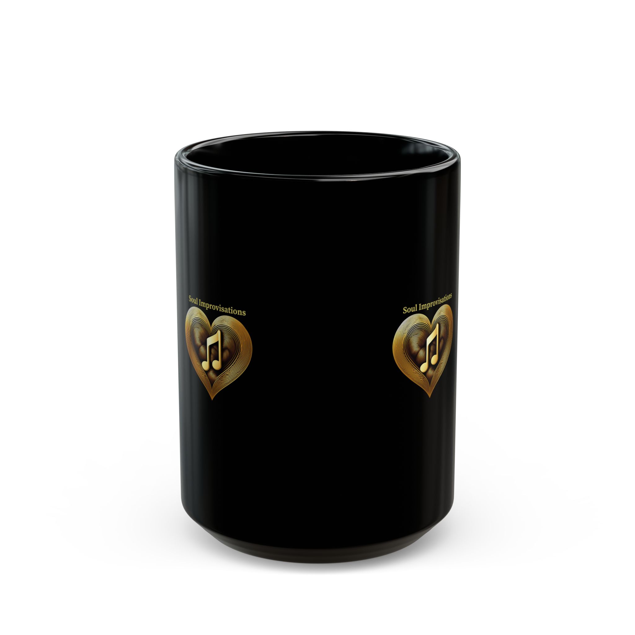 Gold Musical Heart Coffee Mug - 11oz and 15oz - Image 5