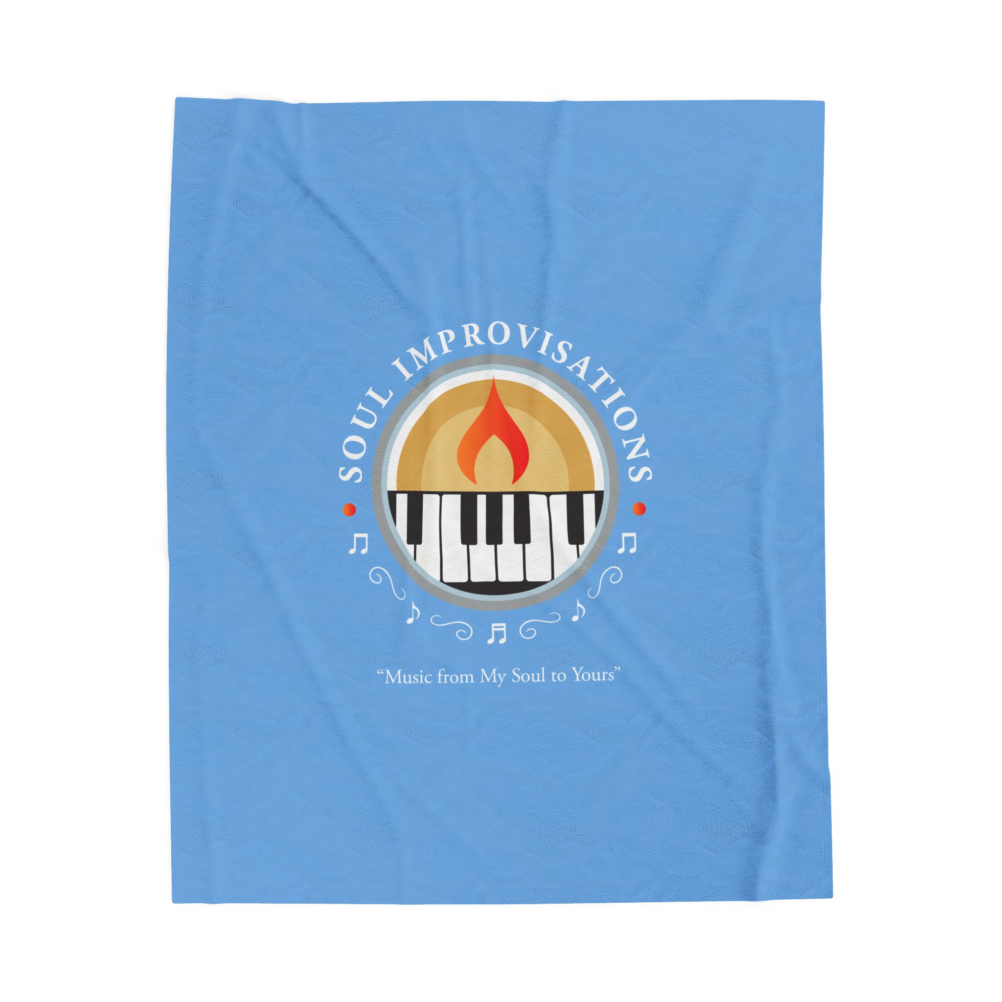 Soul Improvisations Velveteen Plush Blanket - Light Blue - Image 2