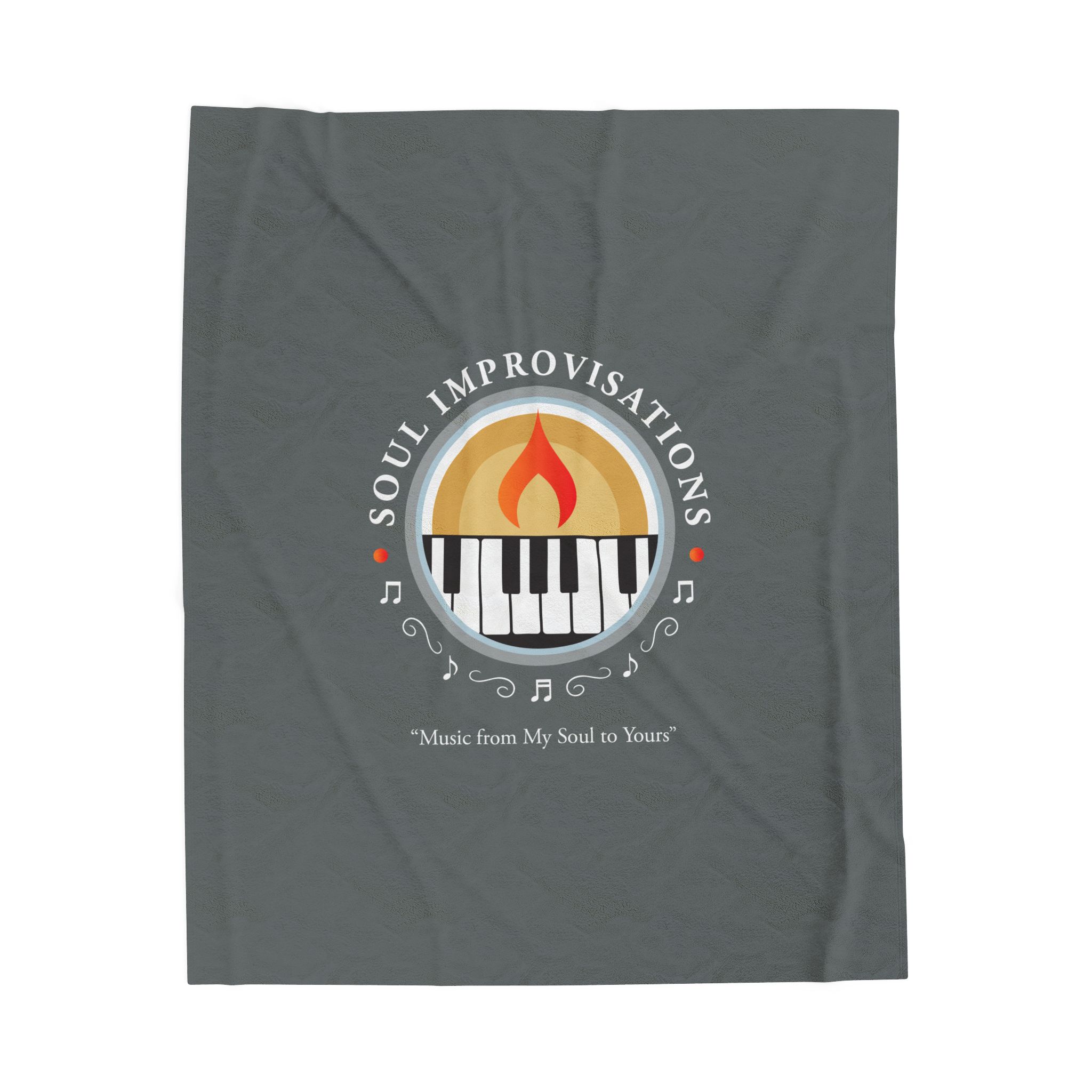 Soul Improvisations Velveteen Plush Blanket - Grey - Image 2