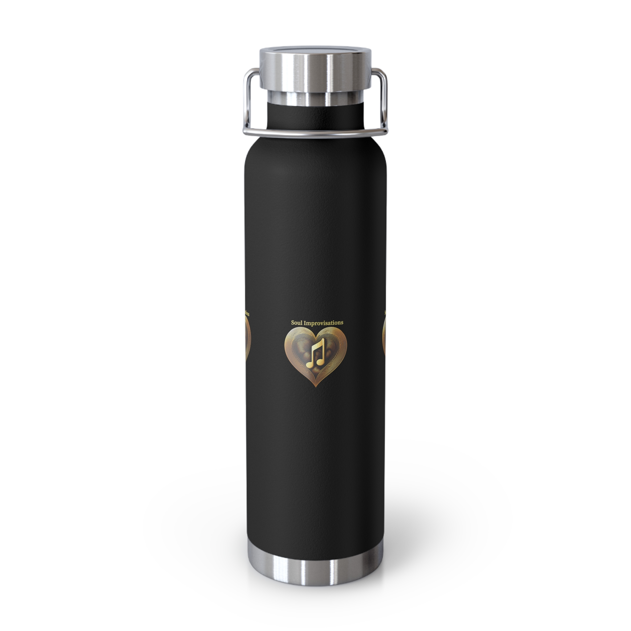 Gold Musical Heart Copper Vacuum Insulated Water Bottle - Image 8
