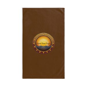 Shine Your Light Hand Towel - Brown