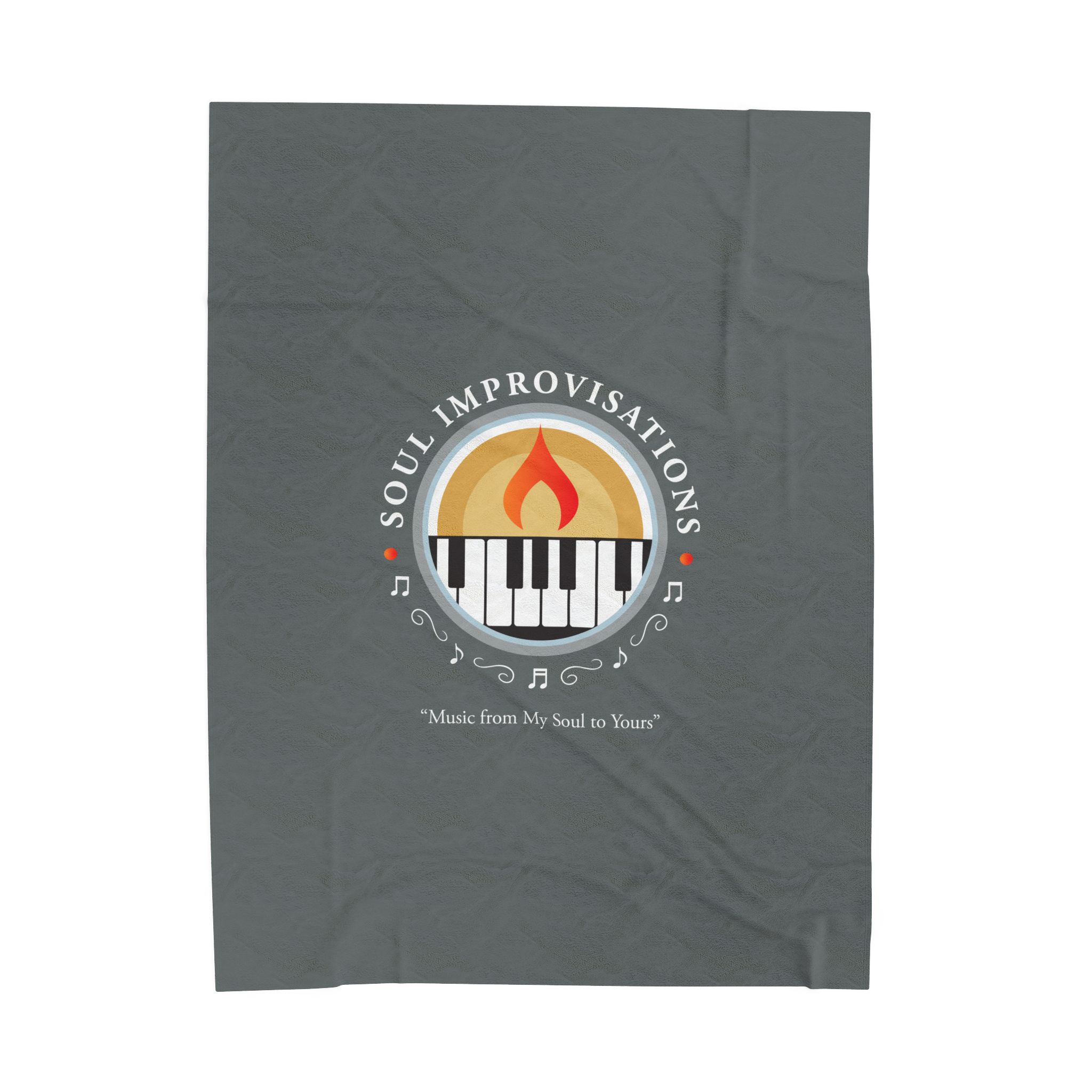 Soul Improvisations Velveteen Plush Blanket - Grey - Image 5