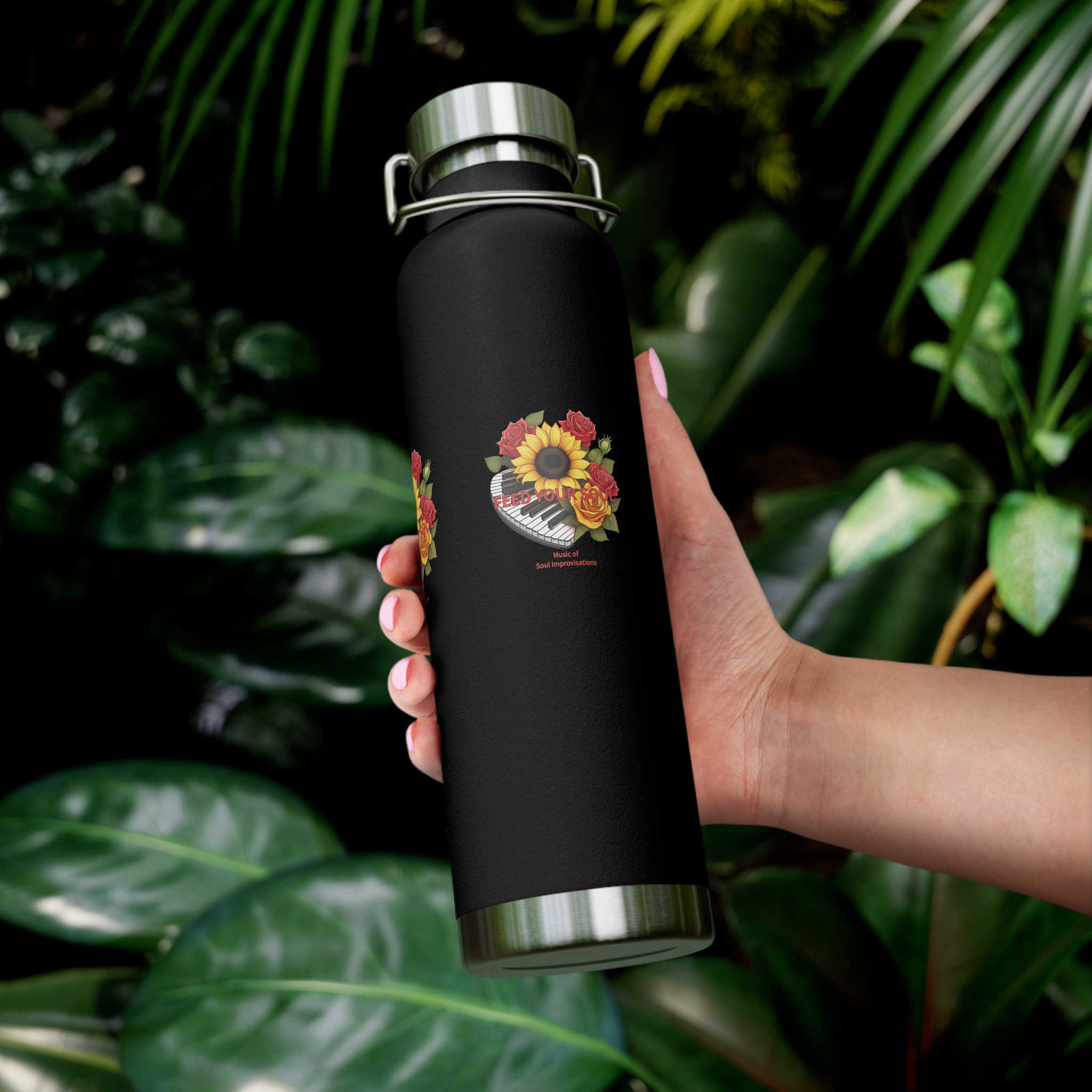 Feed Your Soul Copper Vacuum Insulated Water Bottle - Image 2