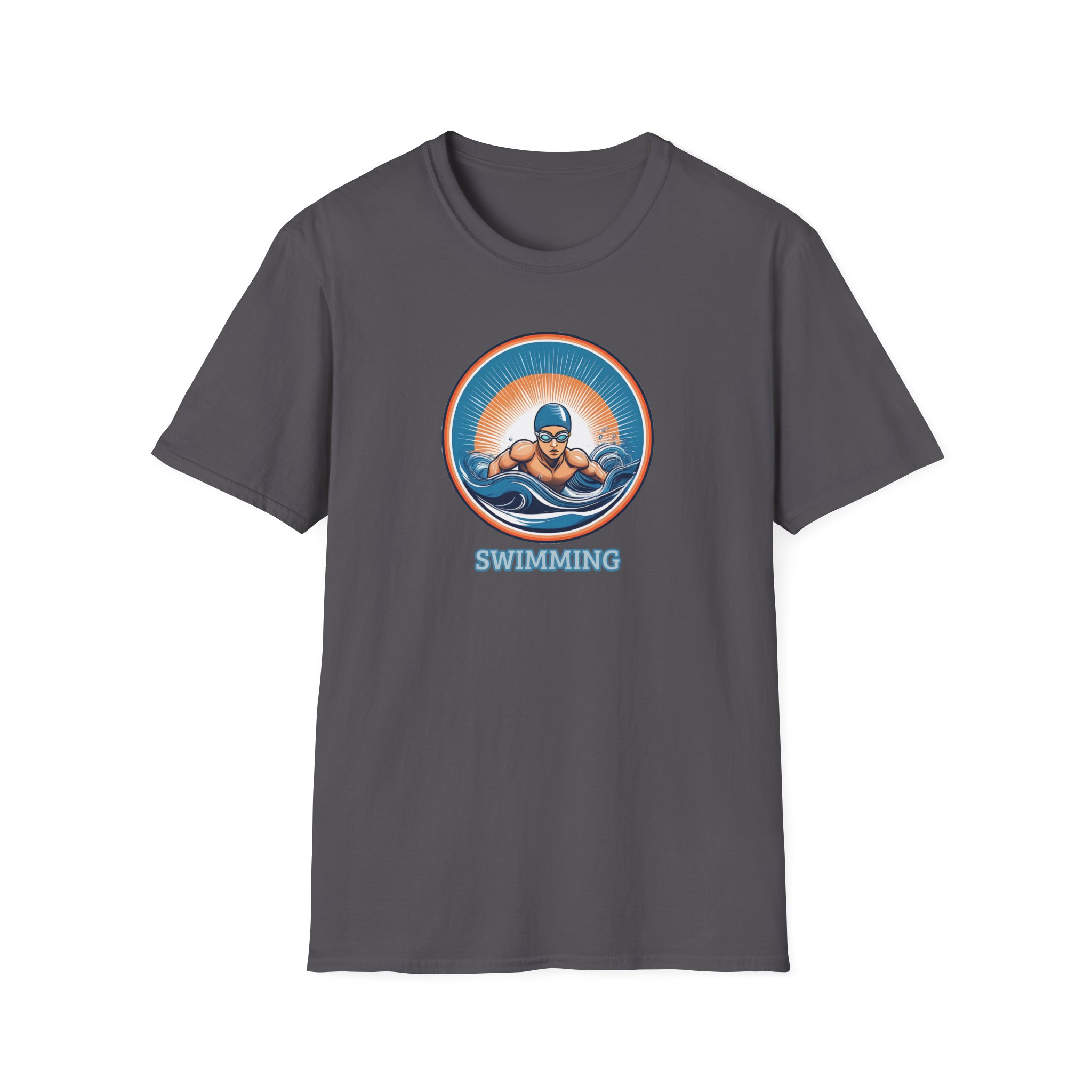 Men's Swimming - Unisex Softstyle Short Sleeve T-Shirt - Image 22