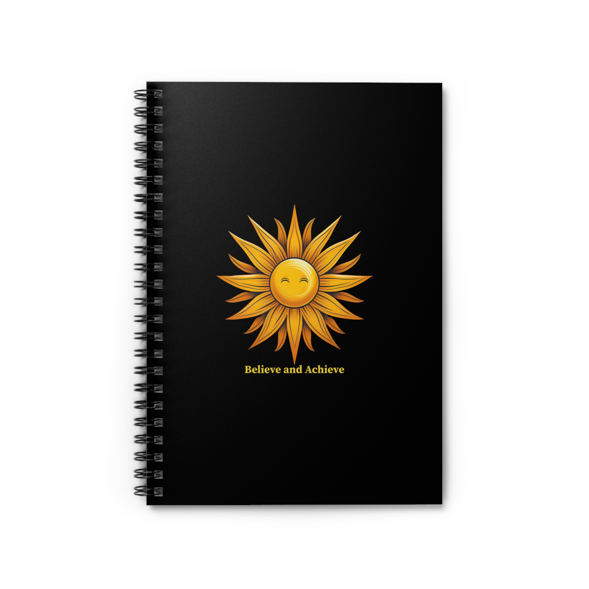 Believe & Achieve Sunshine Spiral Notebook - Image 2
