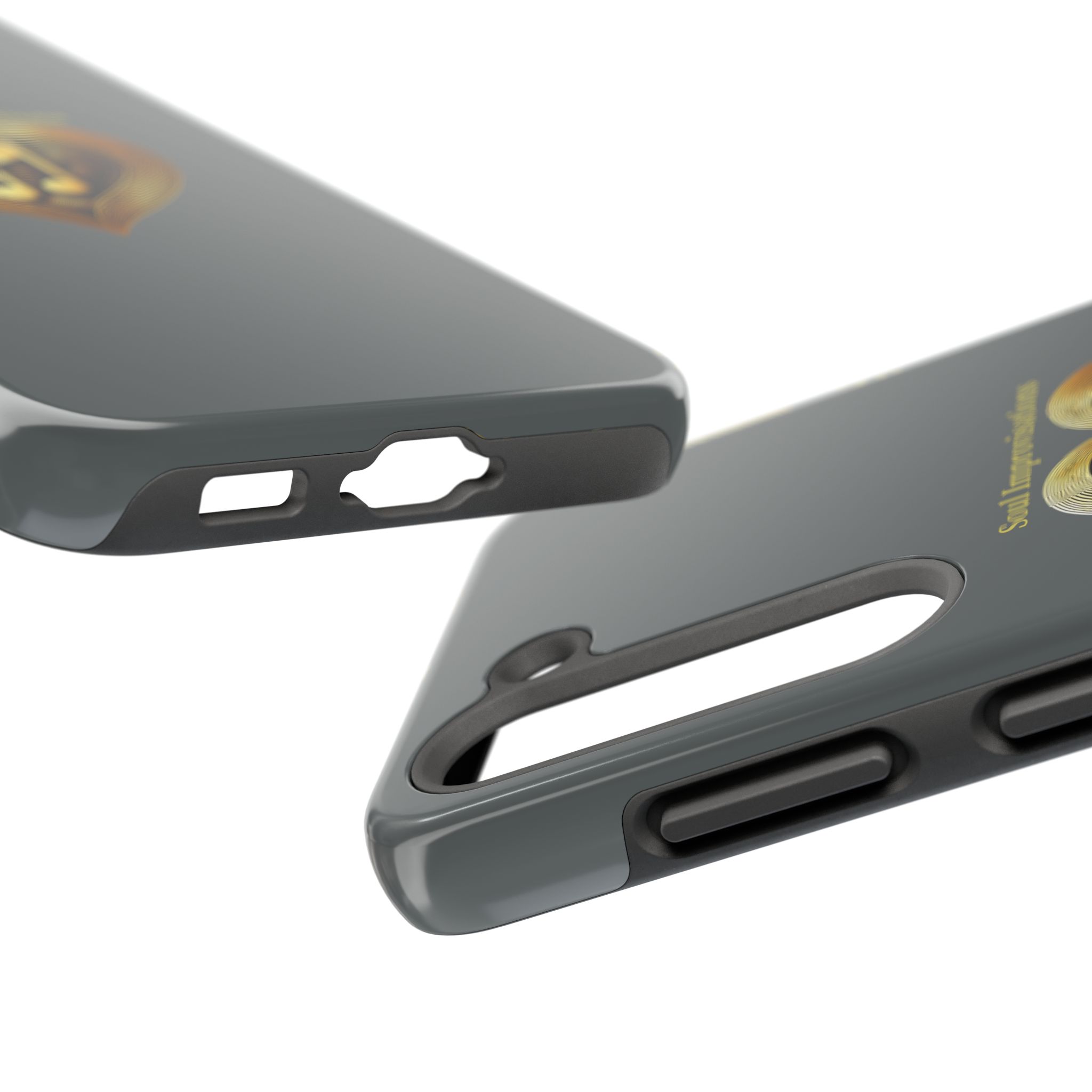 Gold Musical Heart Tough Phone Case - Grey - Image 86