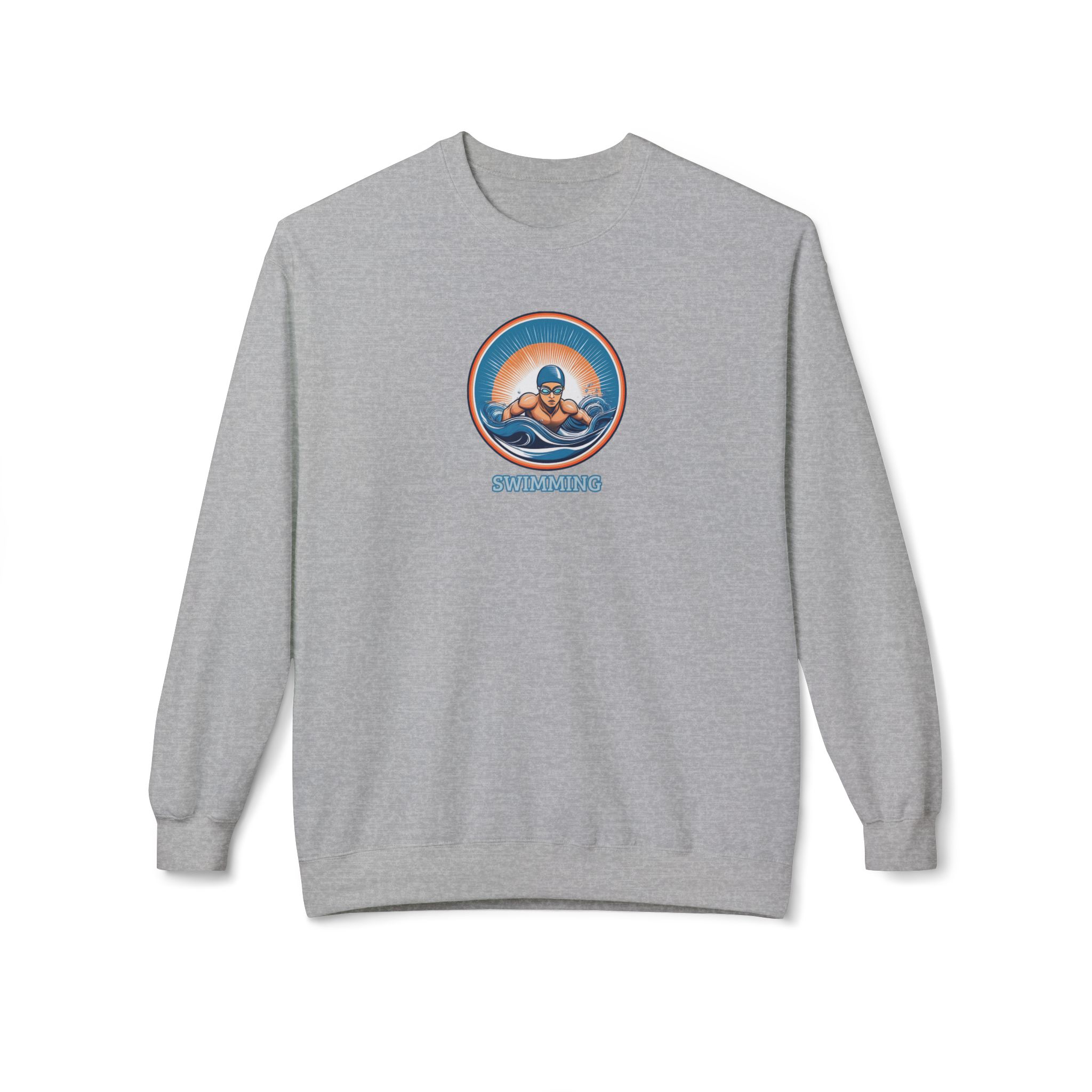 Men's Swimming - Unisex Midweight Crewneck Sweatshirt - Image 6