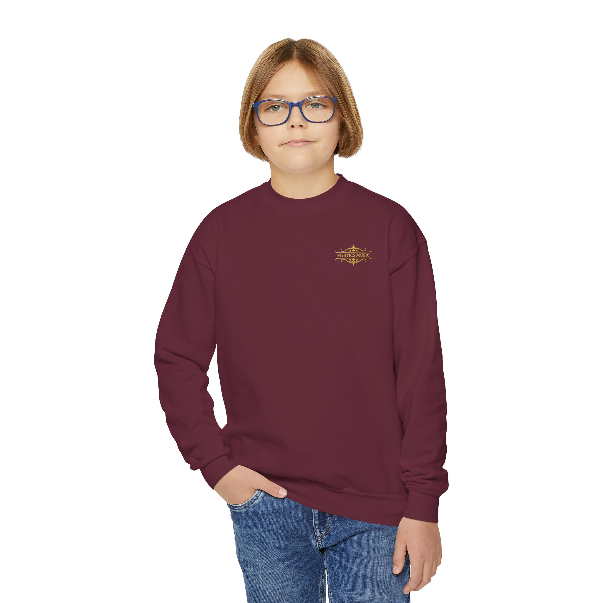 Mystics Music Youth Crewneck Sweatshirt (left chest logo) - Image 3