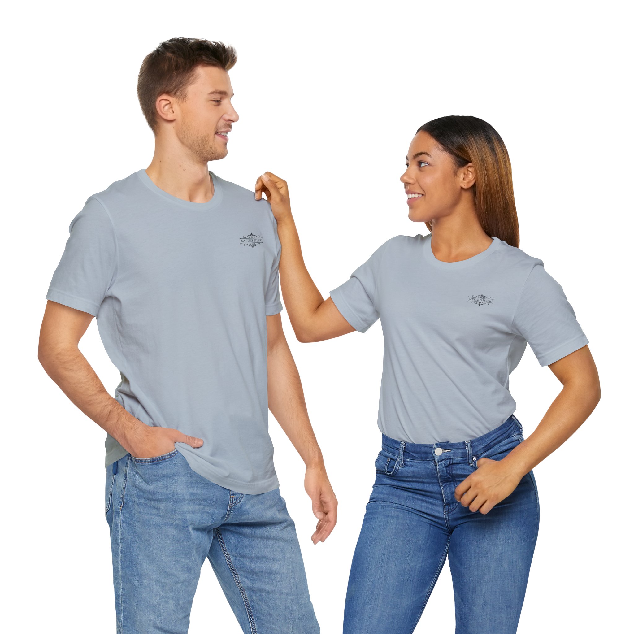 Mystics Music Unisex Jersey Short Sleeve T-Shirt (light colors - left chest logo) - Image 33