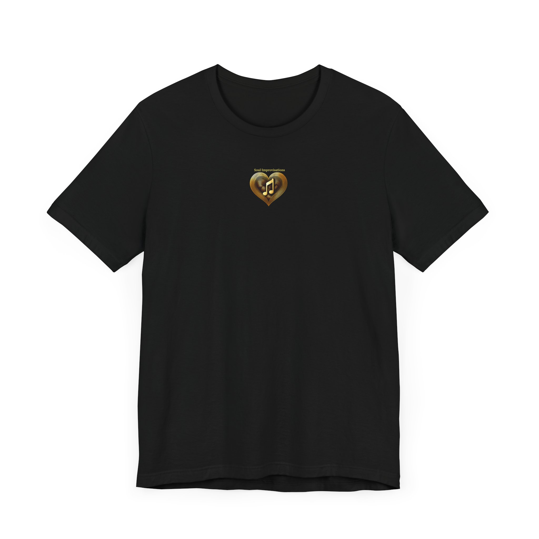 Gold Musical Heart Unisex Jersey Short Sleeve T-Shirt - Image 11