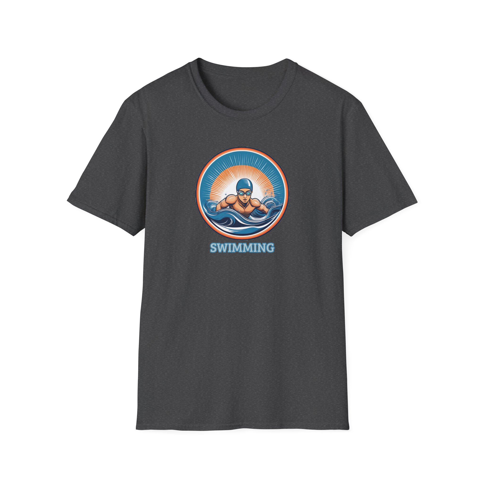 Men's Swimming - Unisex Softstyle Short Sleeve T-Shirt - Image 16