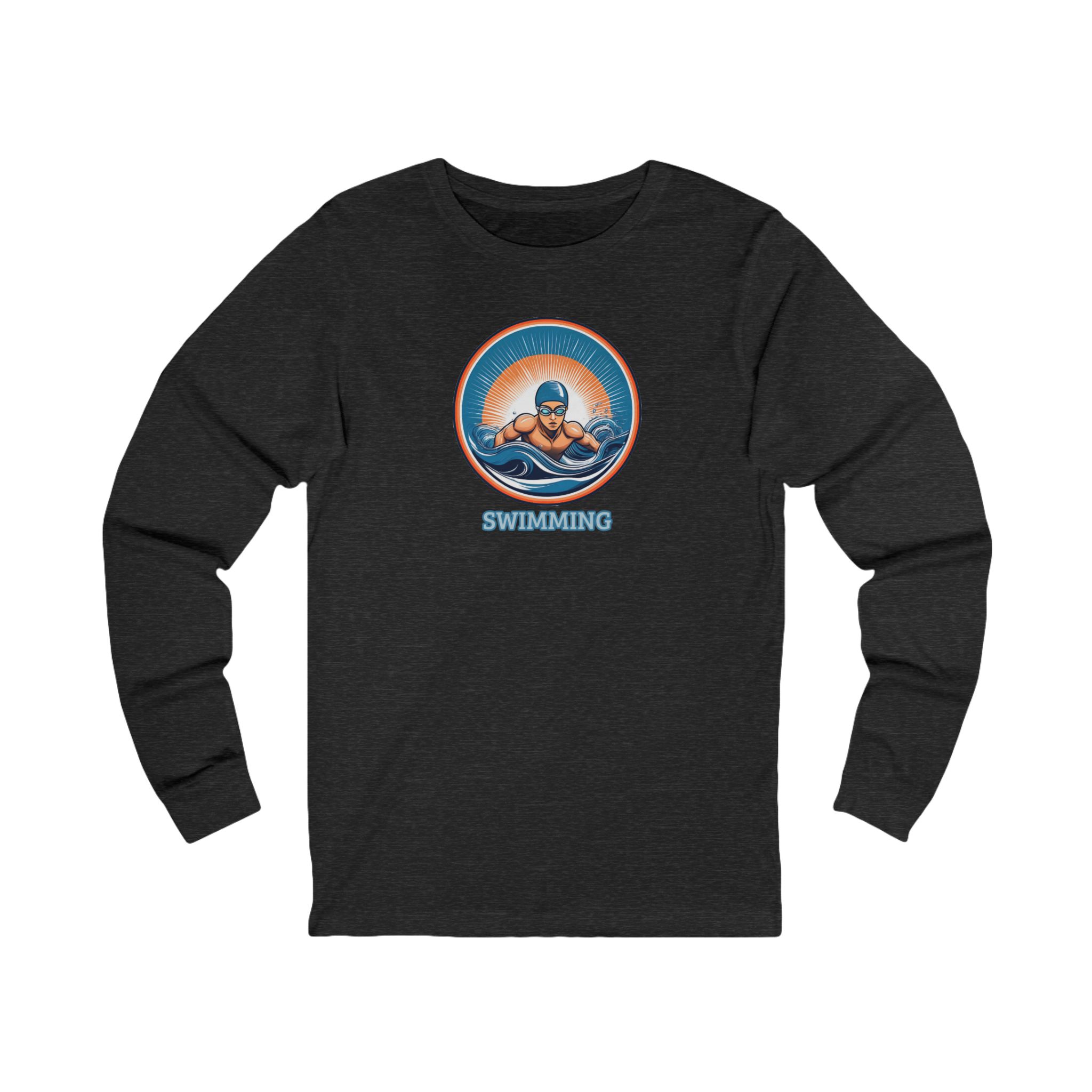 Men's Swimming - Unisex Jersey Long Sleeve T-Shirt