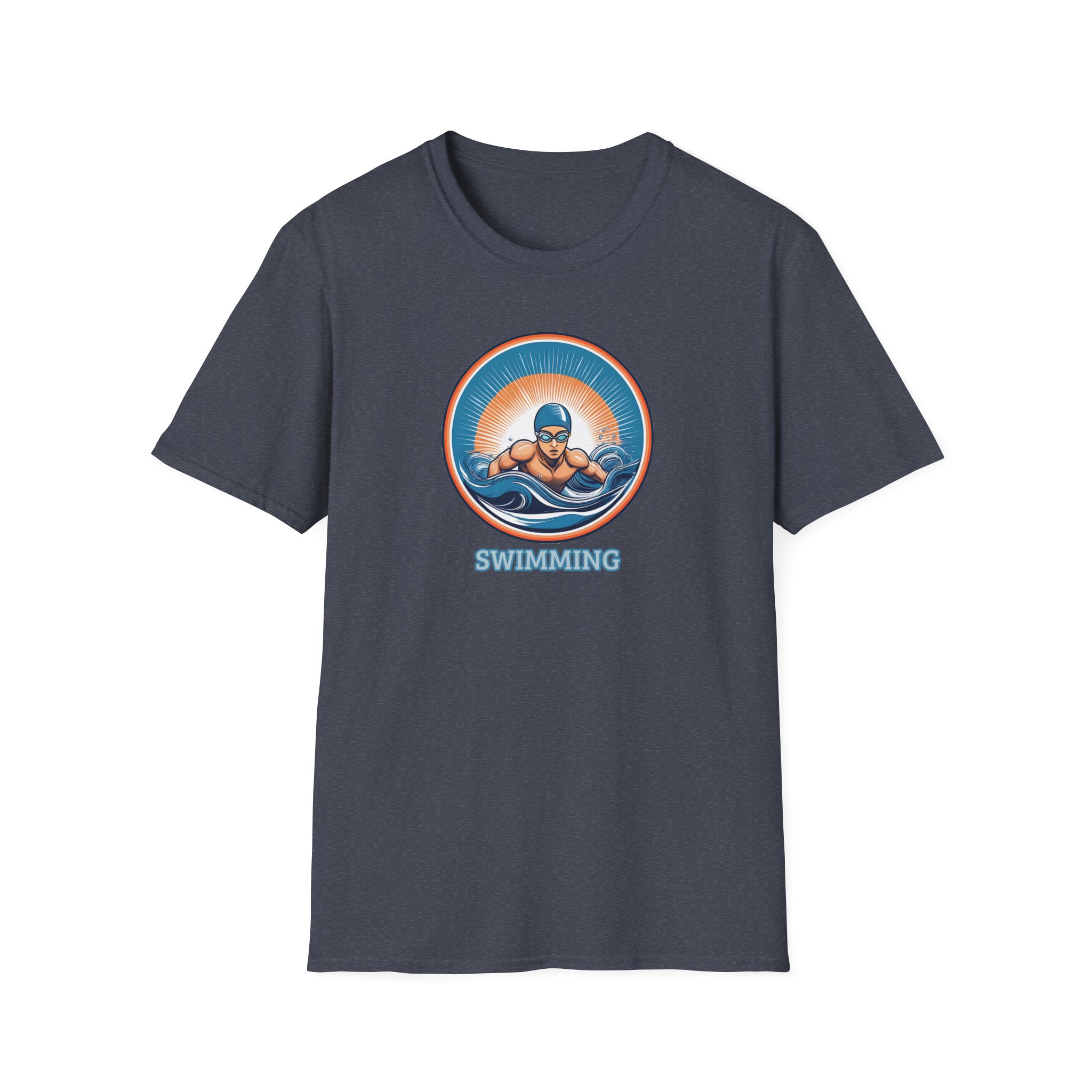 Men's Swimming - Unisex Softstyle Short Sleeve T-Shirt - Image 28