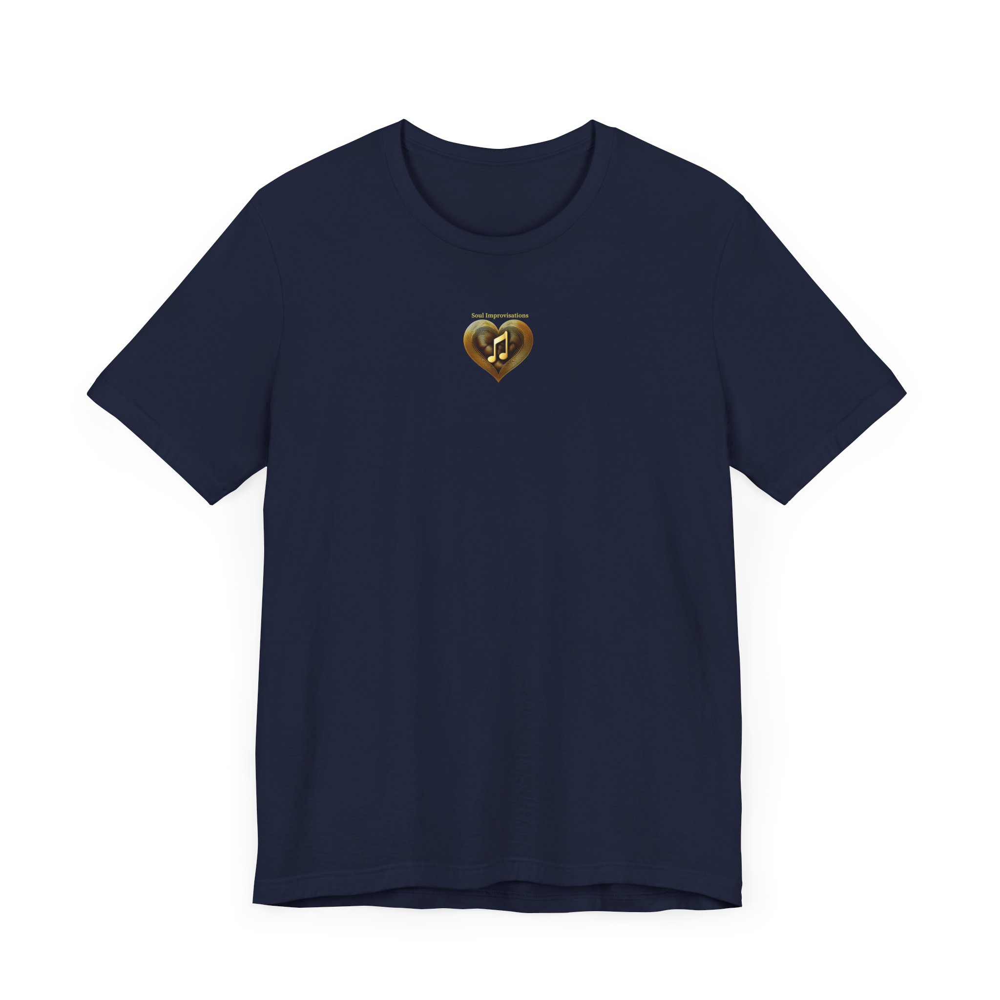 Gold Musical Heart Unisex Jersey Short Sleeve T-Shirt - Image 27