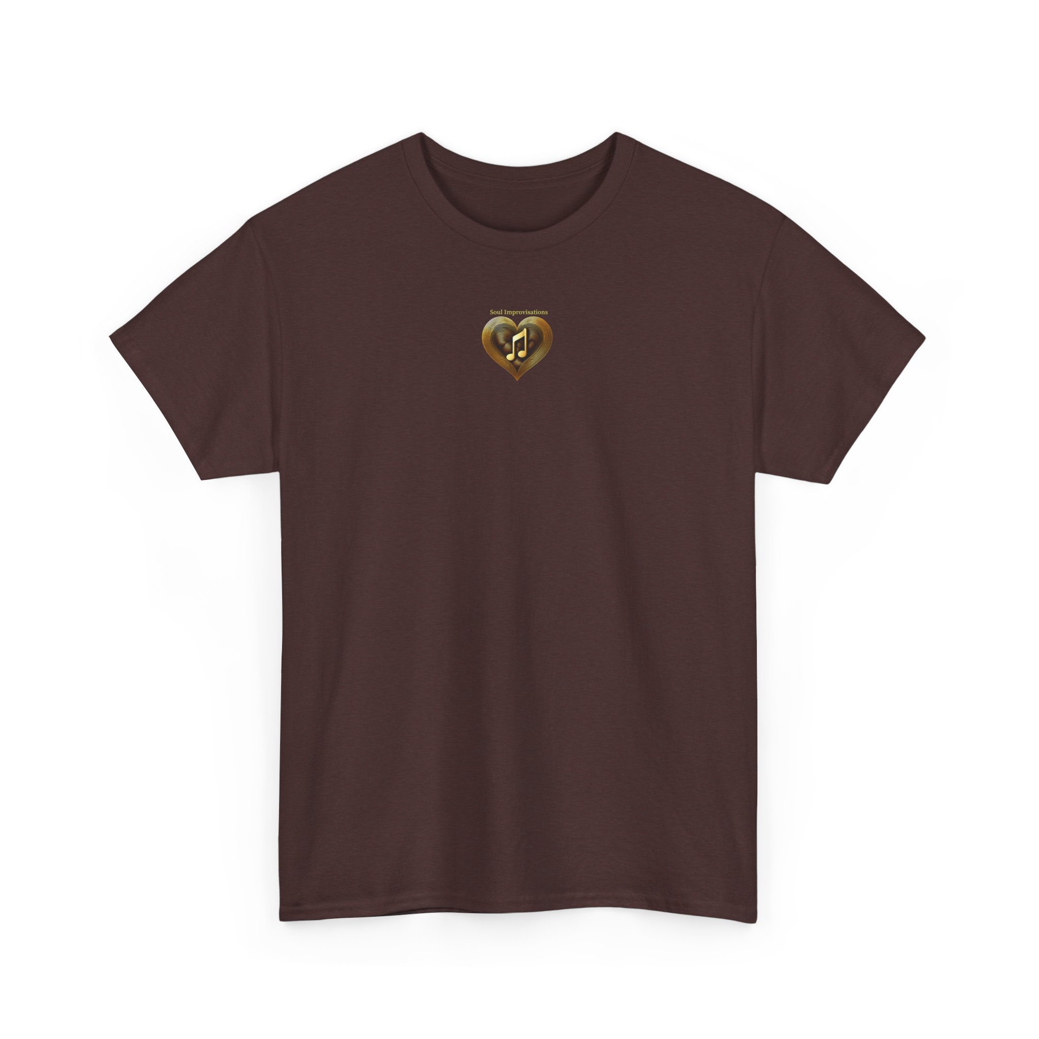 Gold Musical Heart Unisex Heavy Cotton Short Sleeve T-Shirt - Image 11
