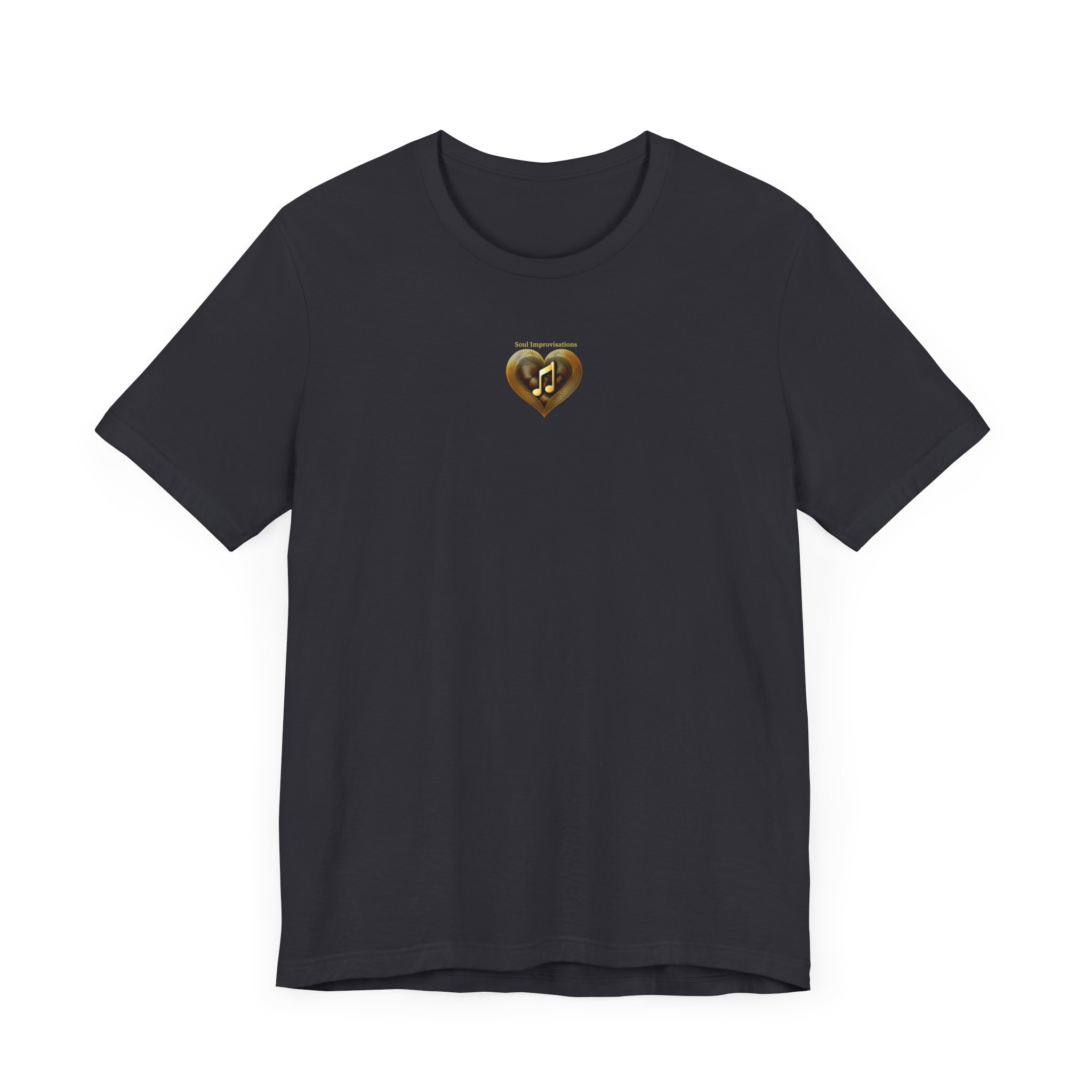 Gold Musical Heart Unisex Jersey Short Sleeve T-Shirt - Image 15