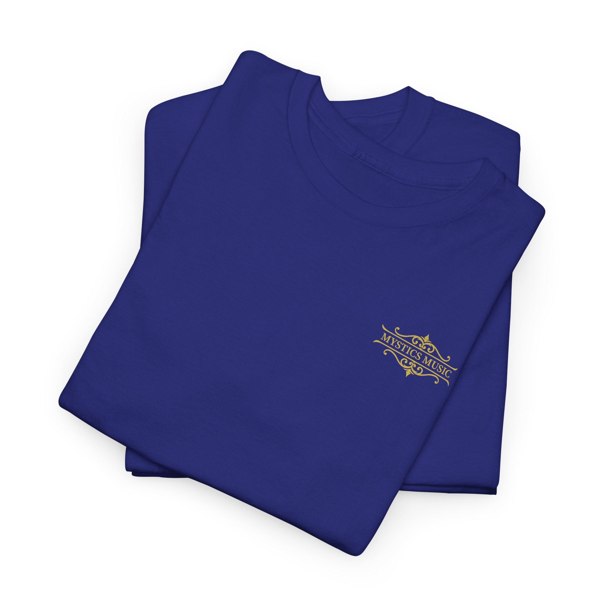 Mystics Music Unisex Heavy Cotton Short Sleeve T-Shirt (dark colors - left chest logo) - Image 34