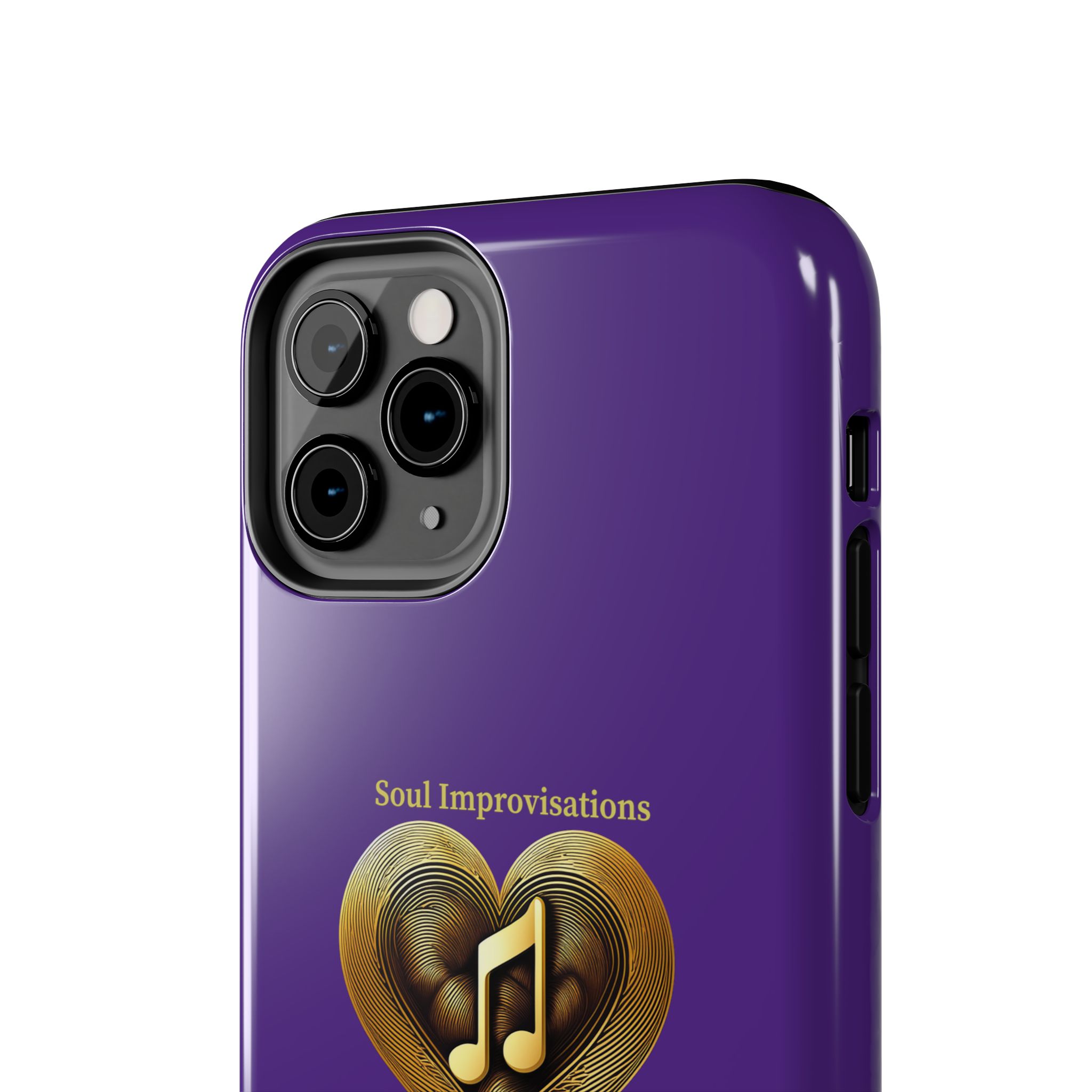 Gold Musical Heart Tough Phone Case - Purple - Image 23