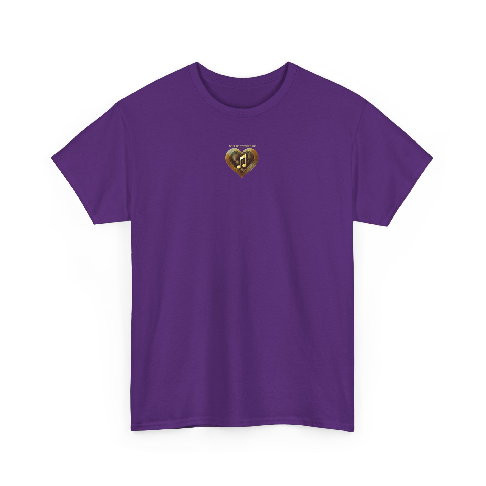 Gold Musical Heart Unisex Heavy Cotton Short Sleeve T-Shirt - Image 38