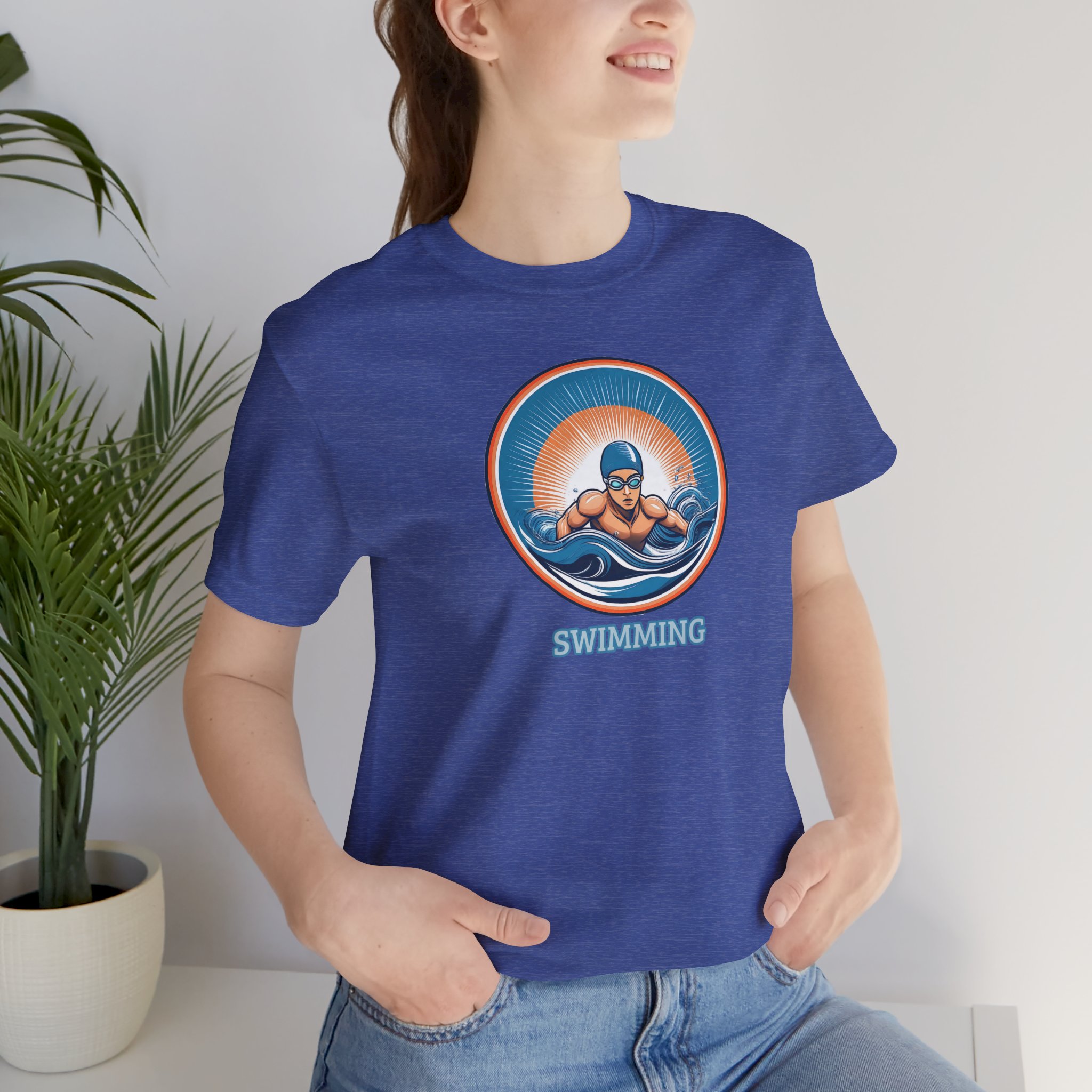 Men's Swimming - Unisex Jersey Short Sleeve T-Shirt - Image 17