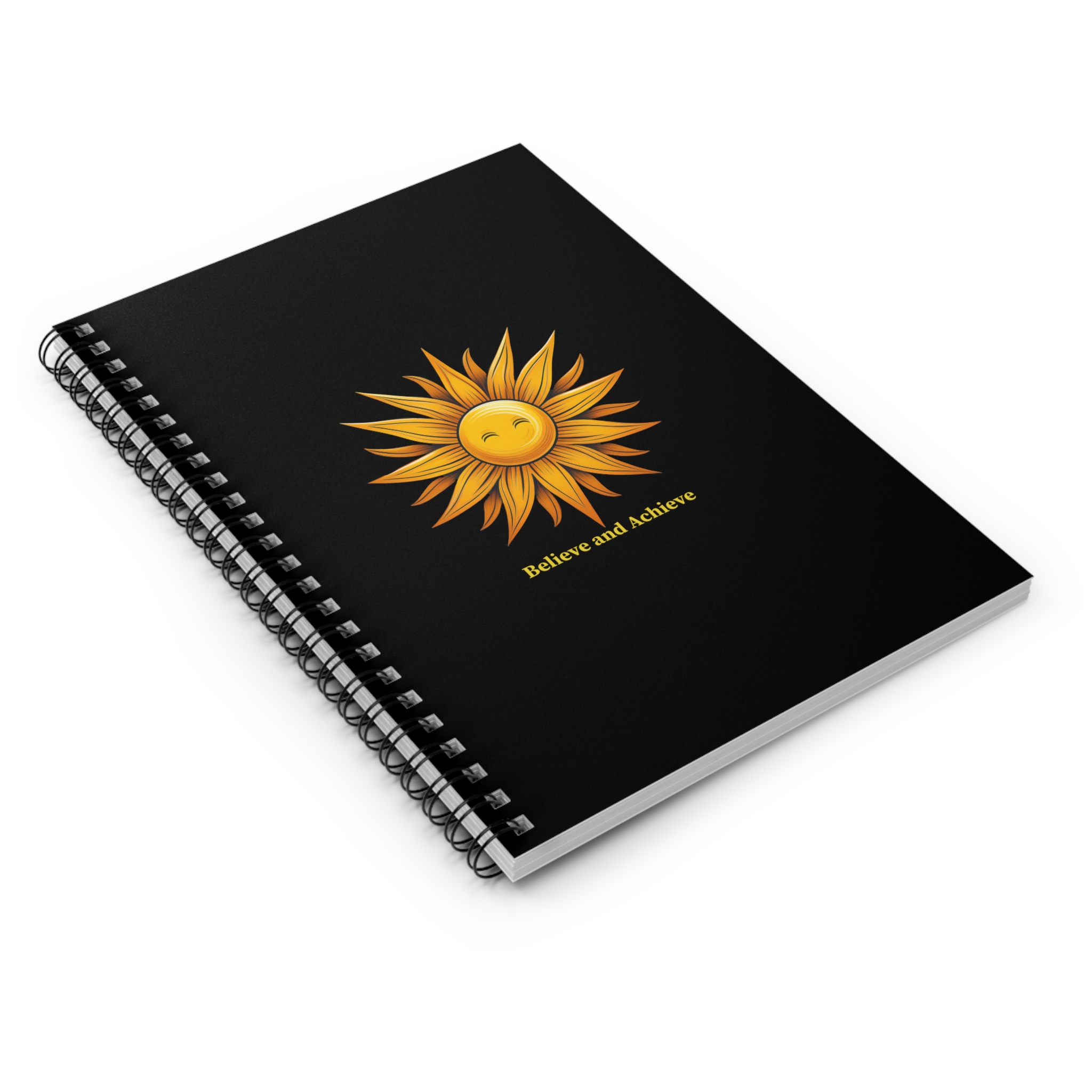 Believe & Achieve Sunshine Spiral Notebook - Image 3