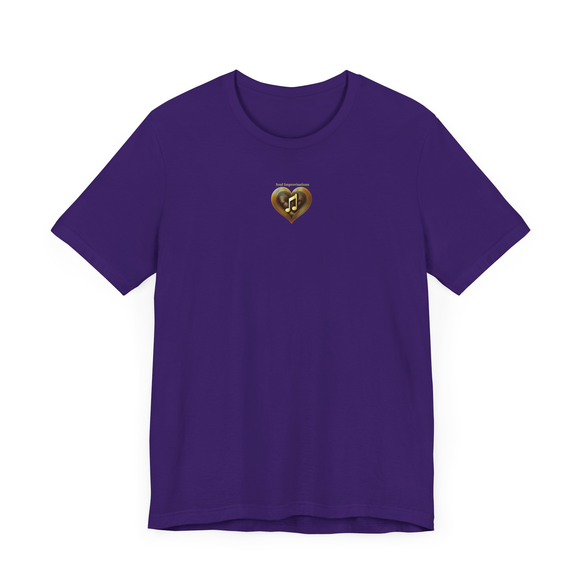 Gold Musical Heart Unisex Jersey Short Sleeve T-Shirt - Image 43