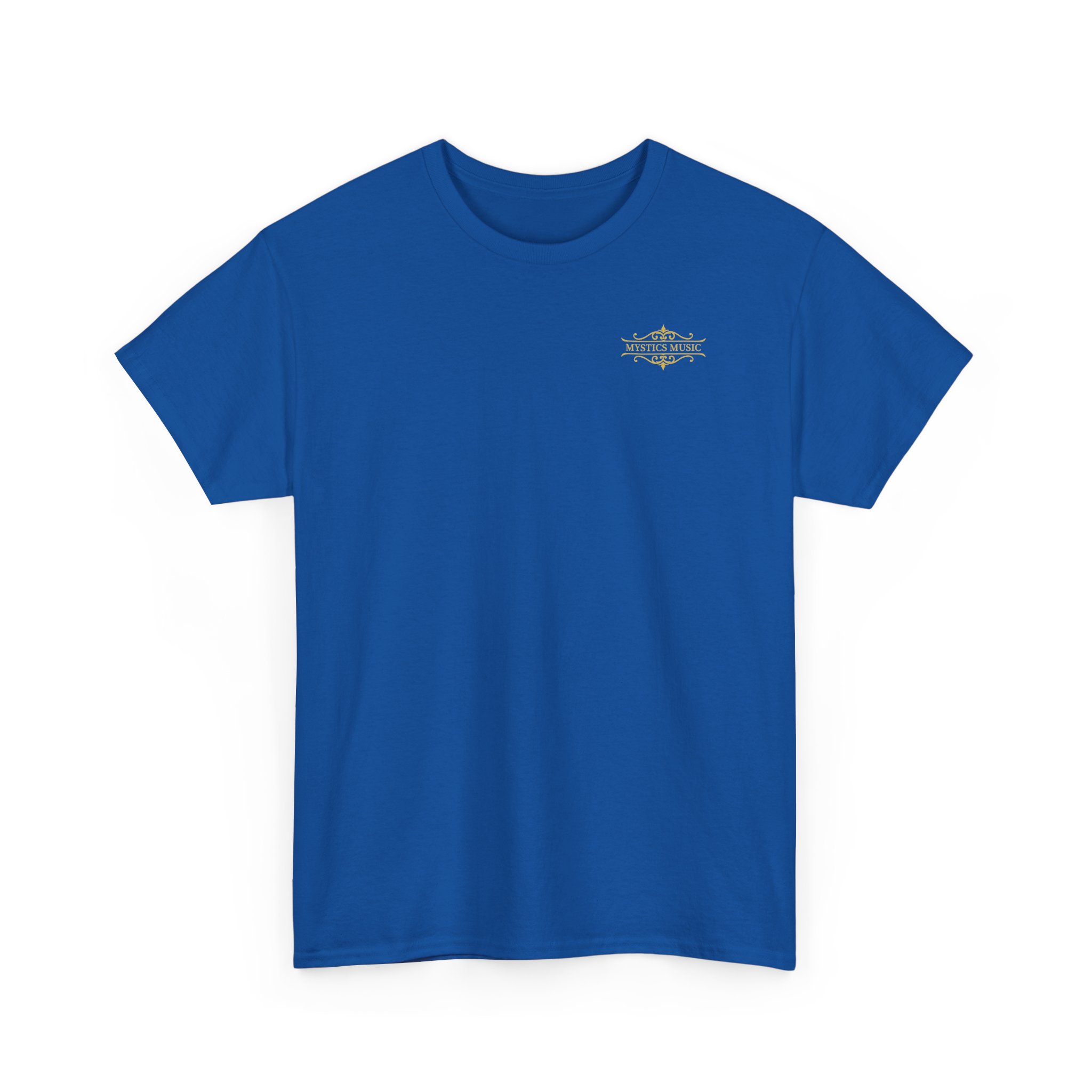 Mystics Music Unisex Heavy Cotton Short Sleeve T-Shirt (dark colors - left chest logo) - Image 25