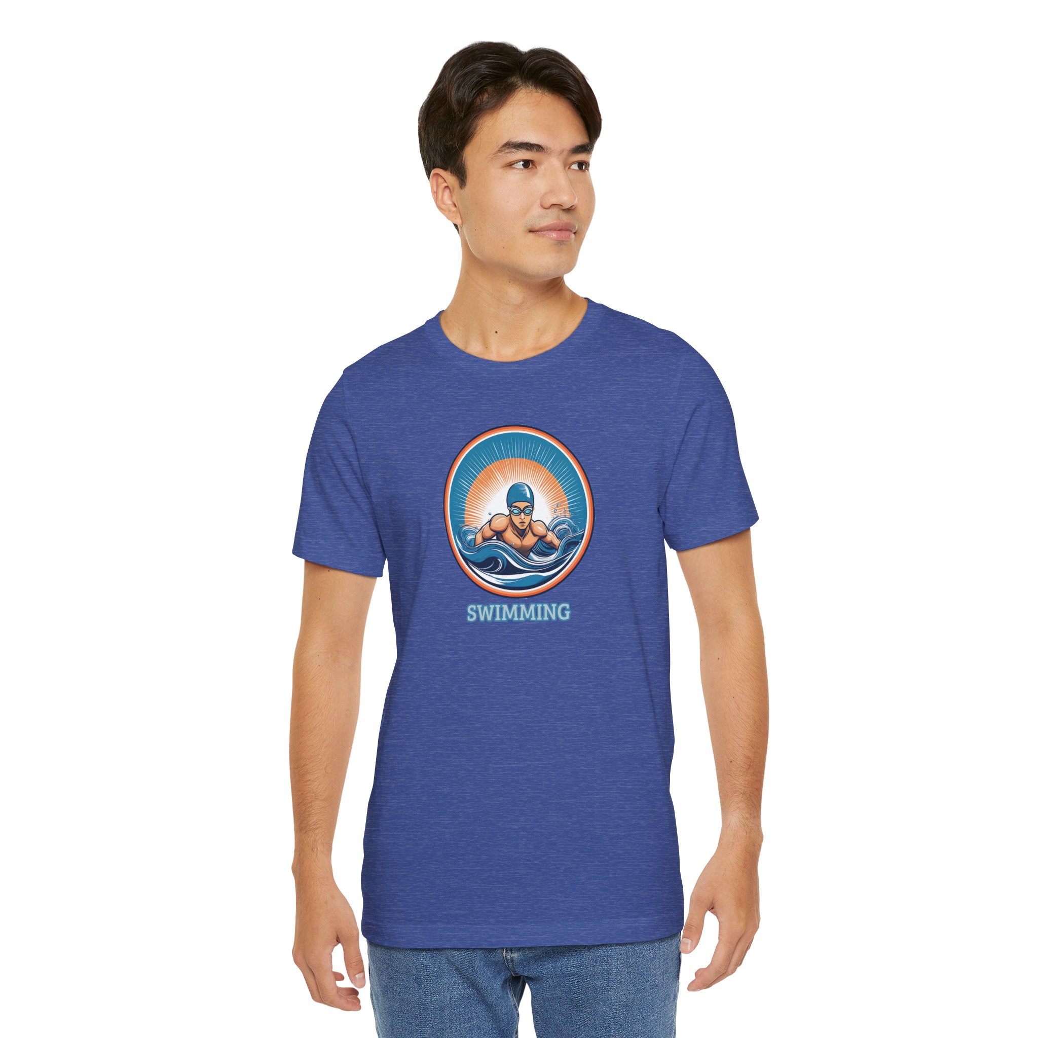 Men's Swimming - Unisex Jersey Short Sleeve T-Shirt - Image 16