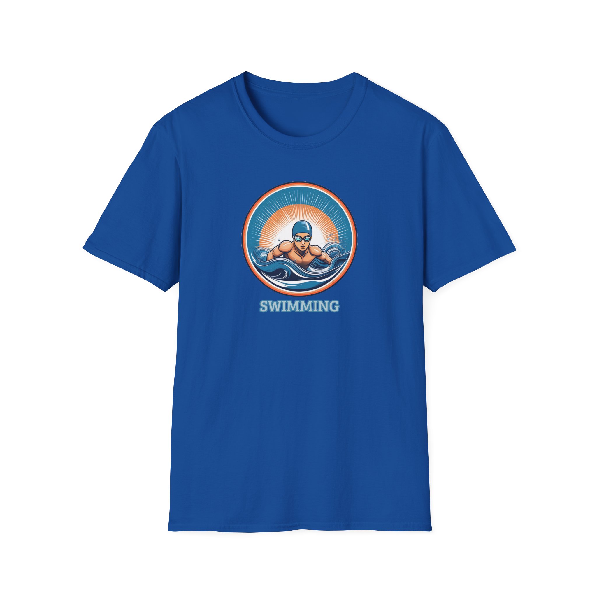 Men's Swimming - Unisex Softstyle Short Sleeve T-Shirt - Image 25