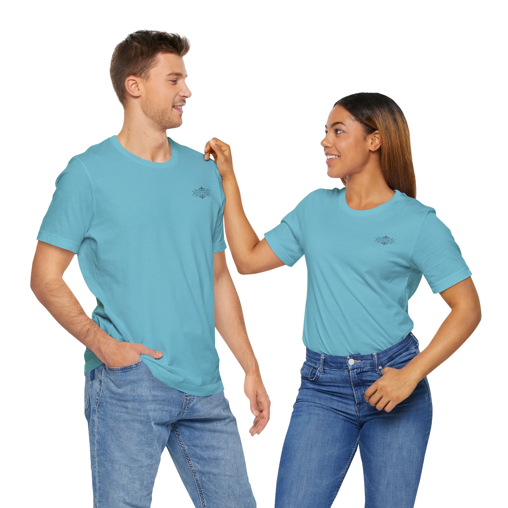 Mystics Music Unisex Jersey Short Sleeve T-Shirt (light colors - left chest logo) - Image 29