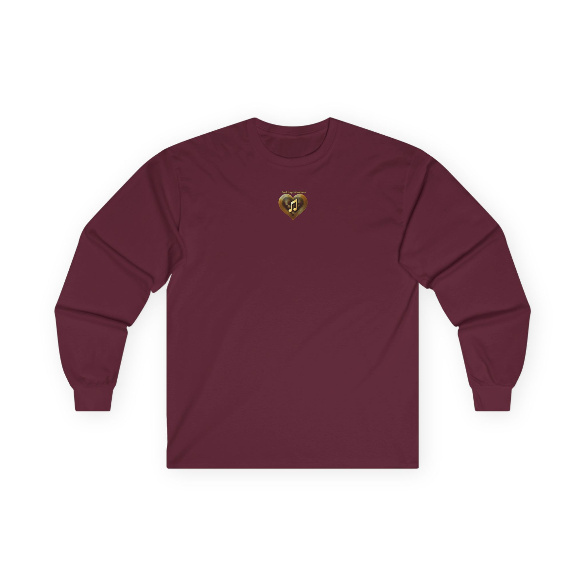Gold Musical Heart Unisex Ultra Cotton Long Sleeve T-Shirt - Image 3