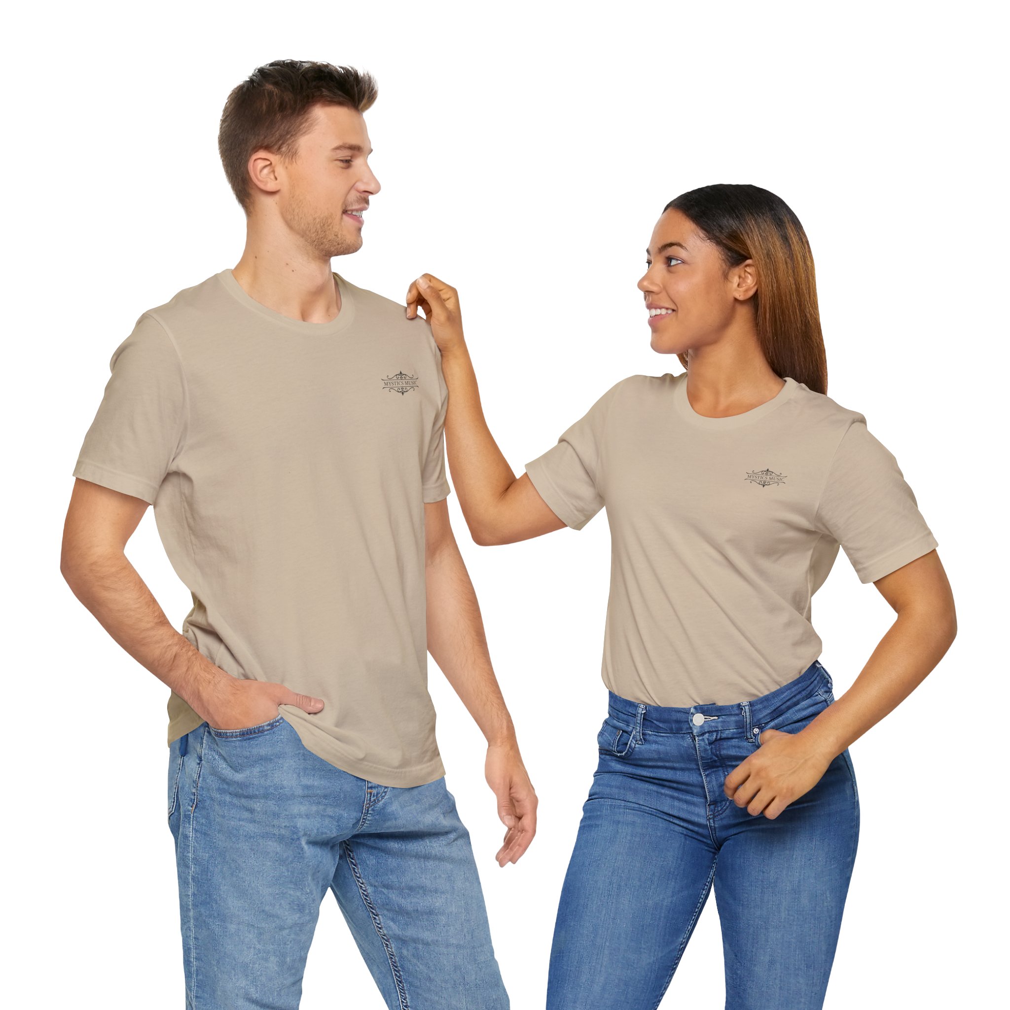 Mystics Music Unisex Jersey Short Sleeve T-Shirt (light colors - left chest logo) - Image 25