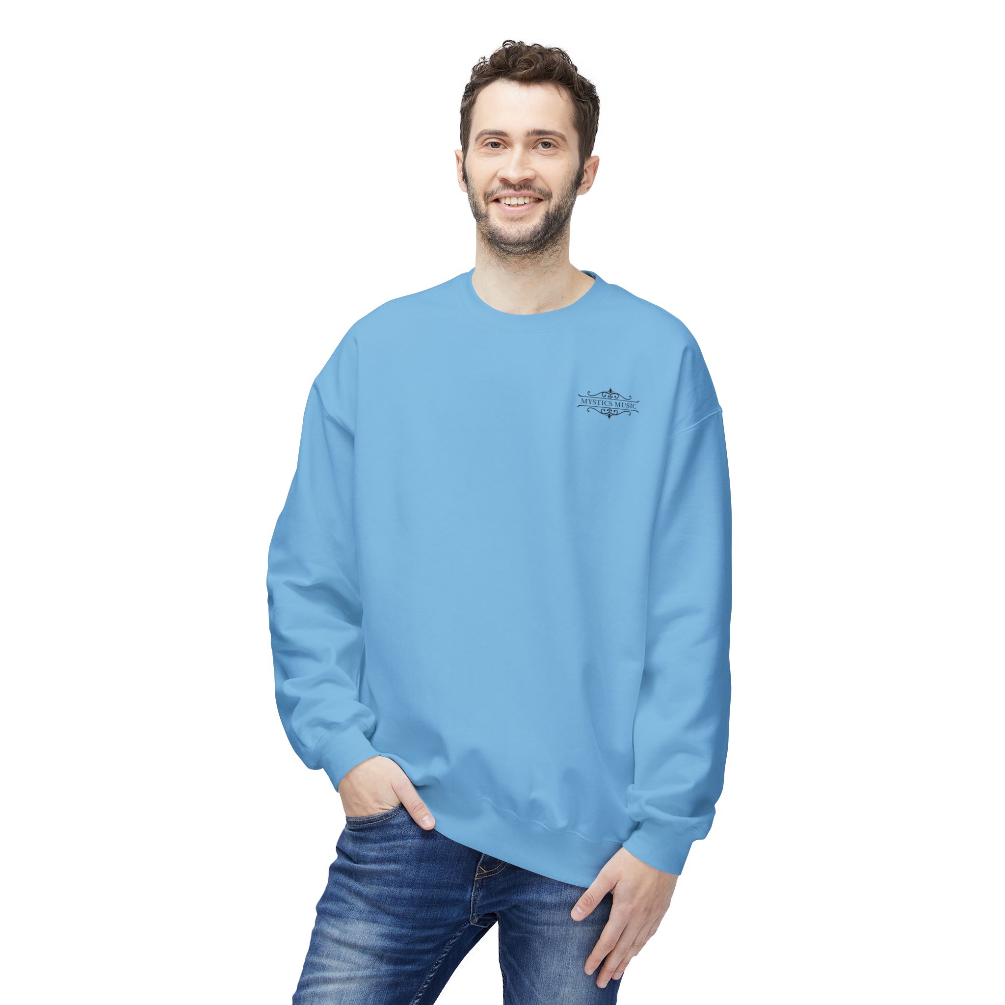 Mystics Music Unisex Midweight Crewneck Sweatshirt (light colors - left chest logo) - Image 9